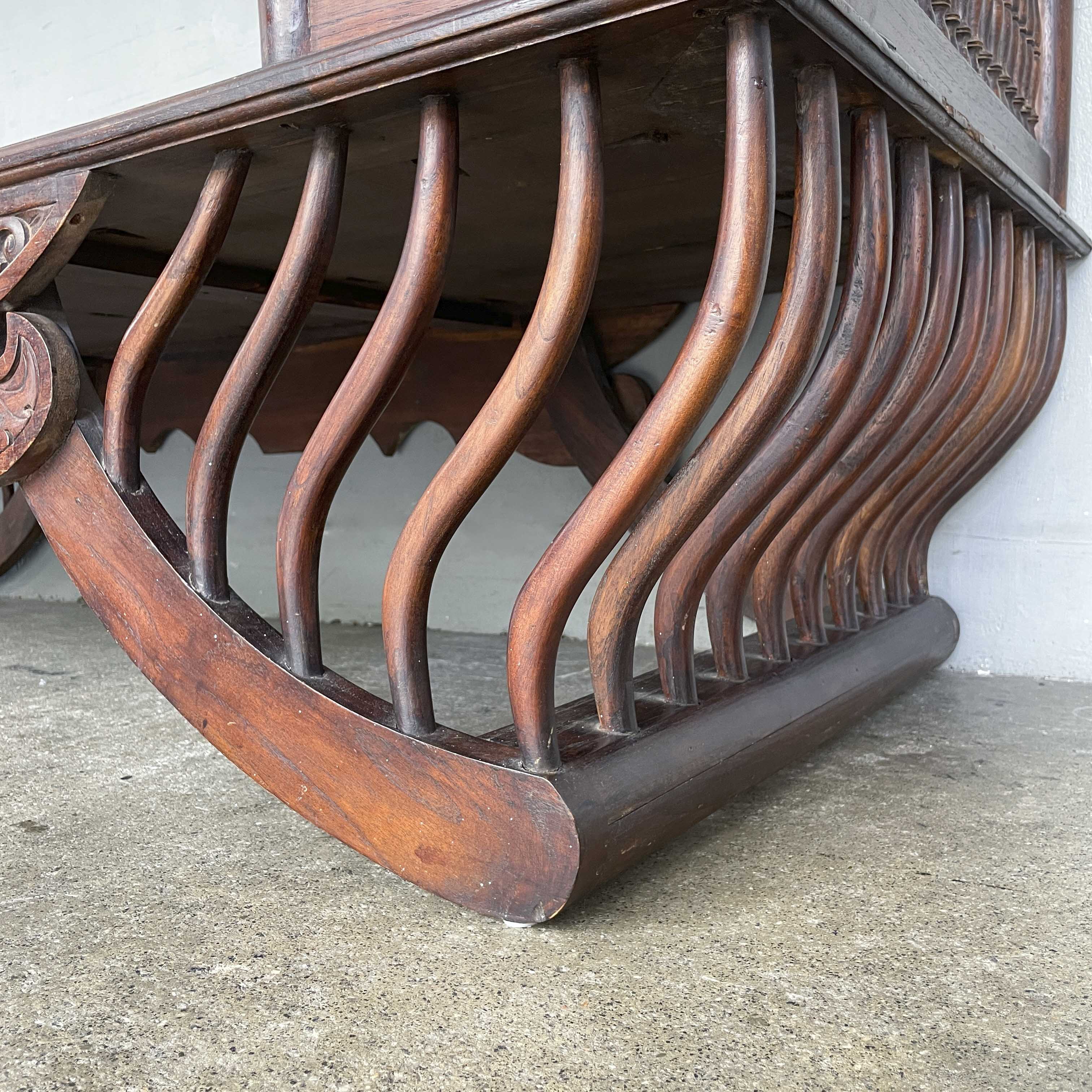 Ornate Wooden Howdah Daybed