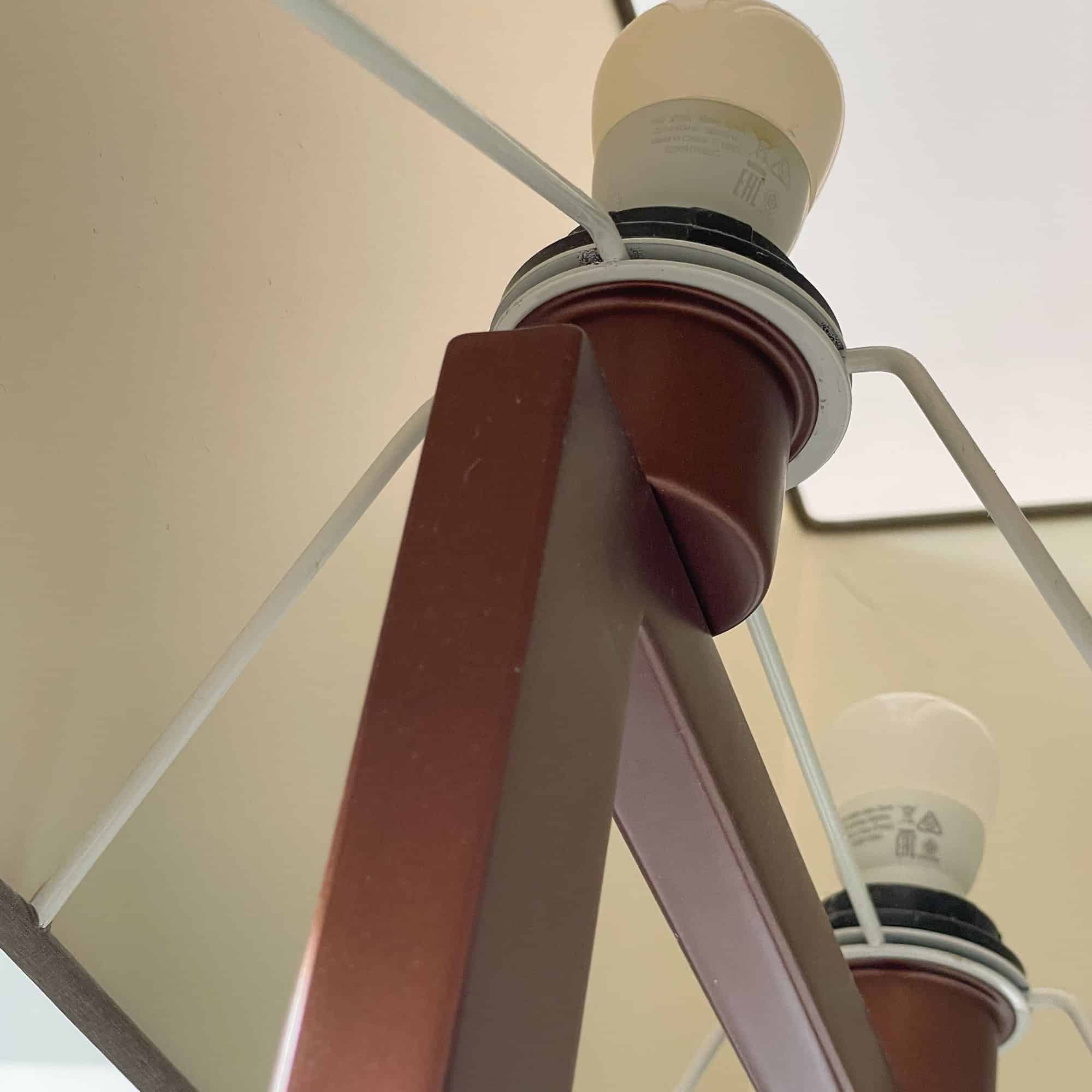 Rect Standing Lamp - Brown Shade with Metallic Bronze finish