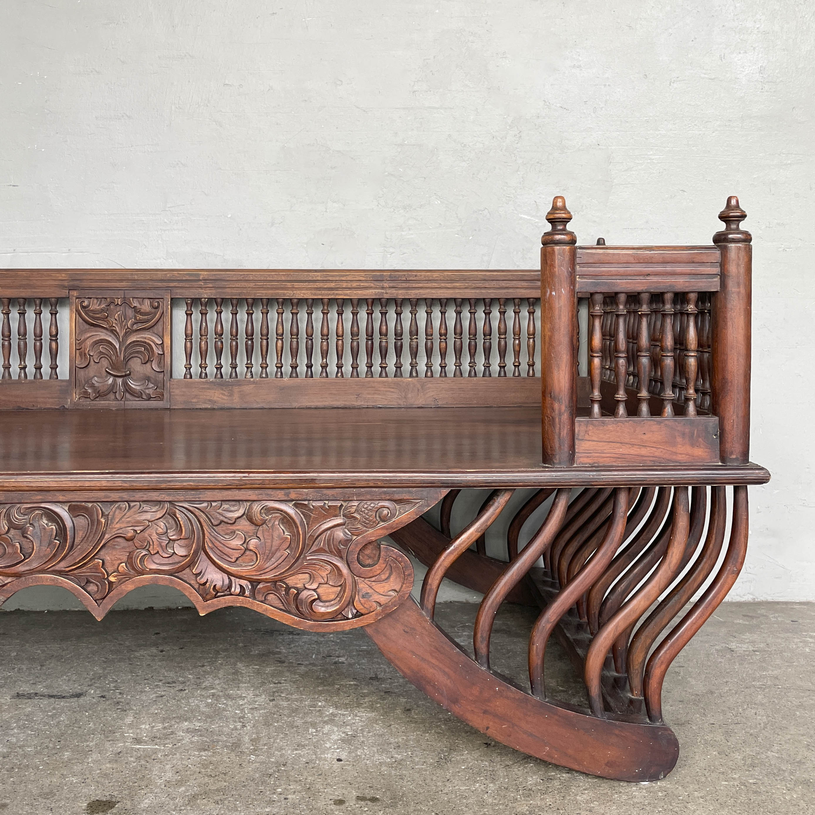 Ornate Wooden Howdah Daybed