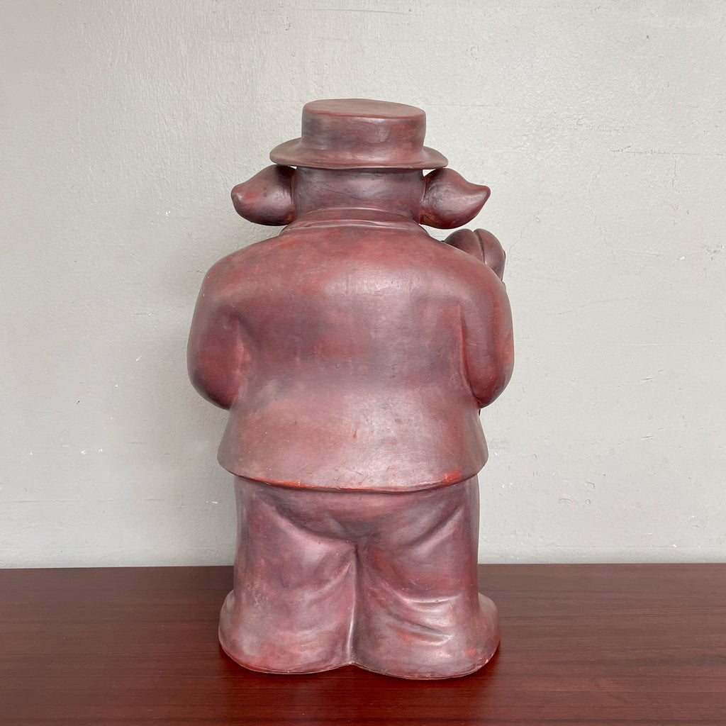 Gentleman "招财进宝" Pig Figurine