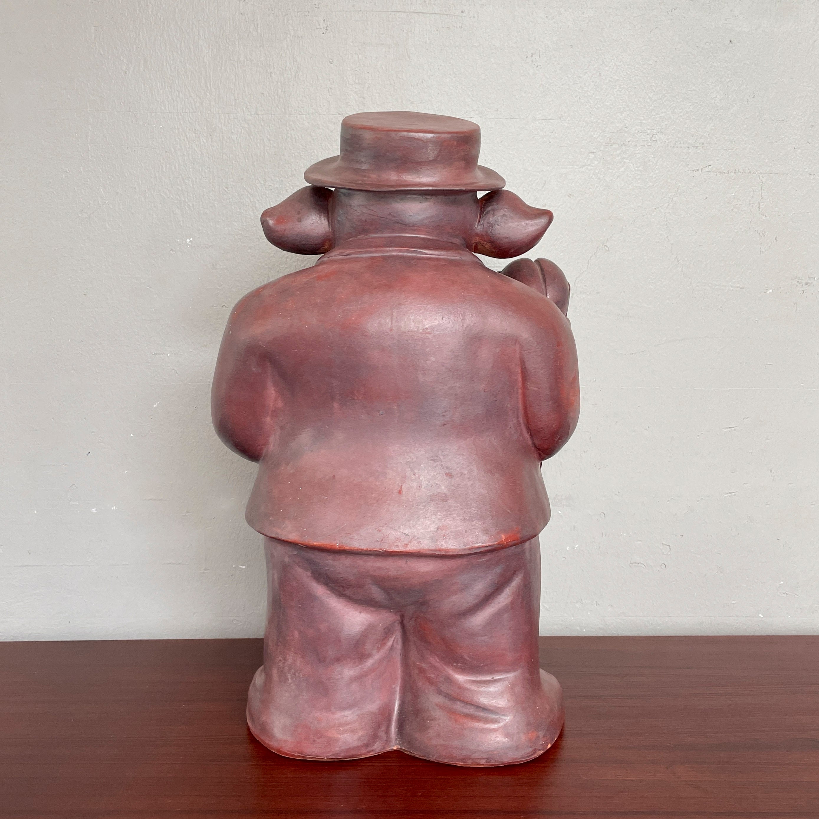 Gentleman "招财进宝" Pig Figurine