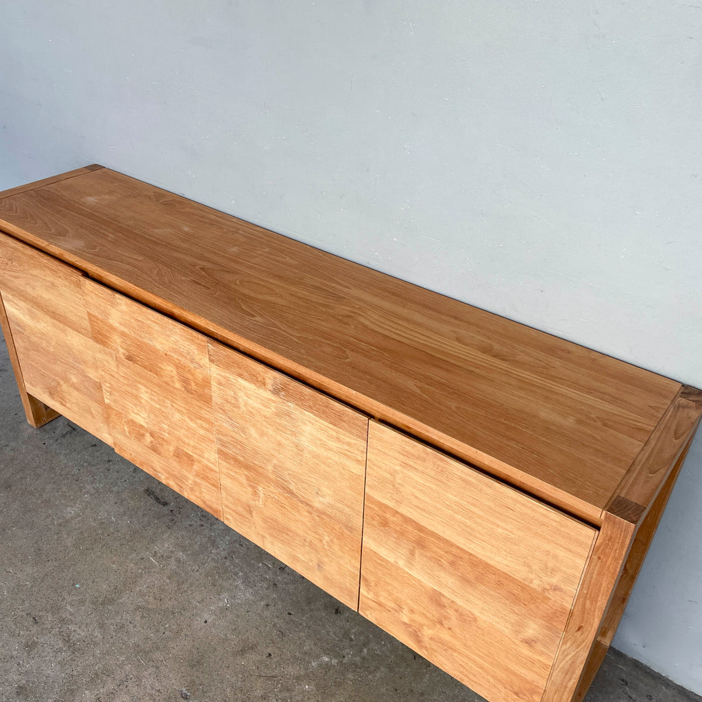 Teak & Acacia Sideboard with Textured Doors