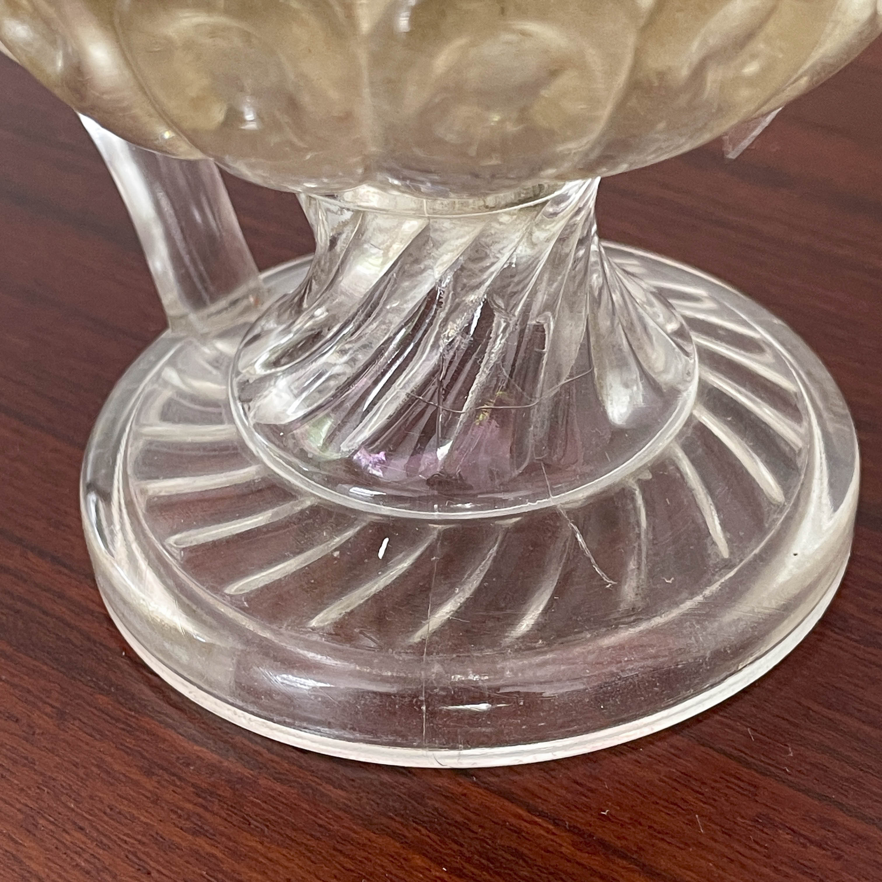 Vintage Glass Kerosene Lamp with Handle