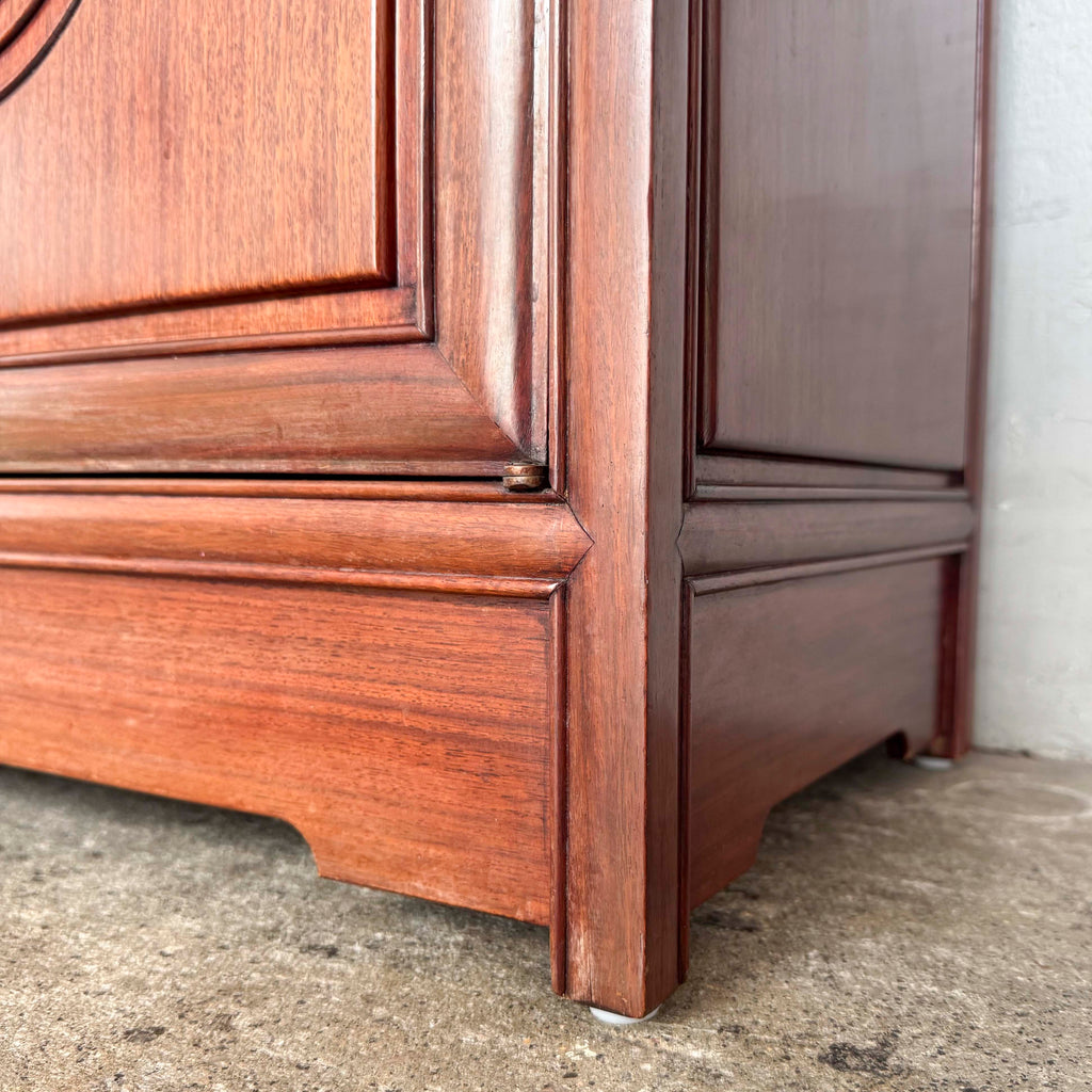 Rosewood Glass Display Cabinet with Side Doors