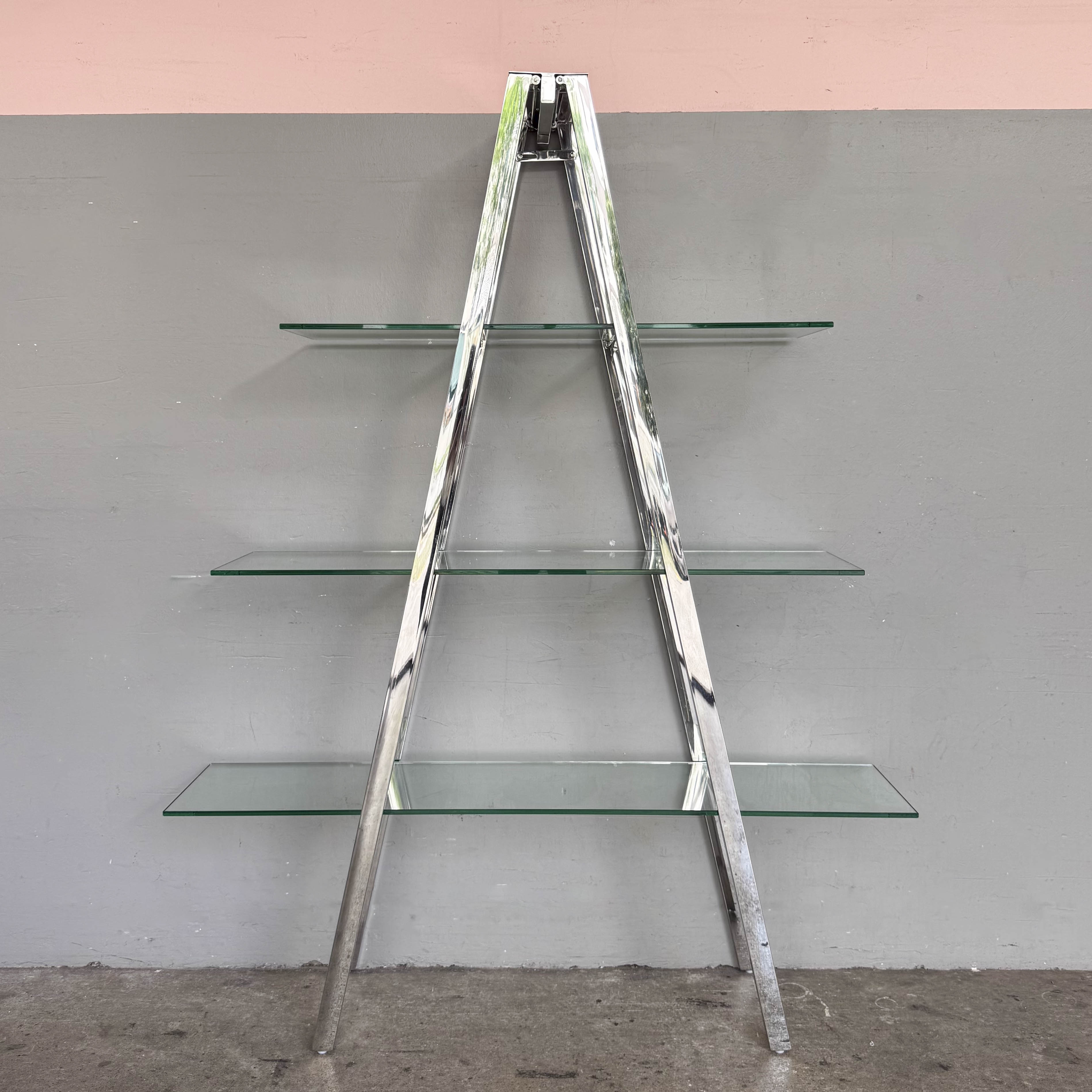 A-Frame Stainless Steel Glass Shelf