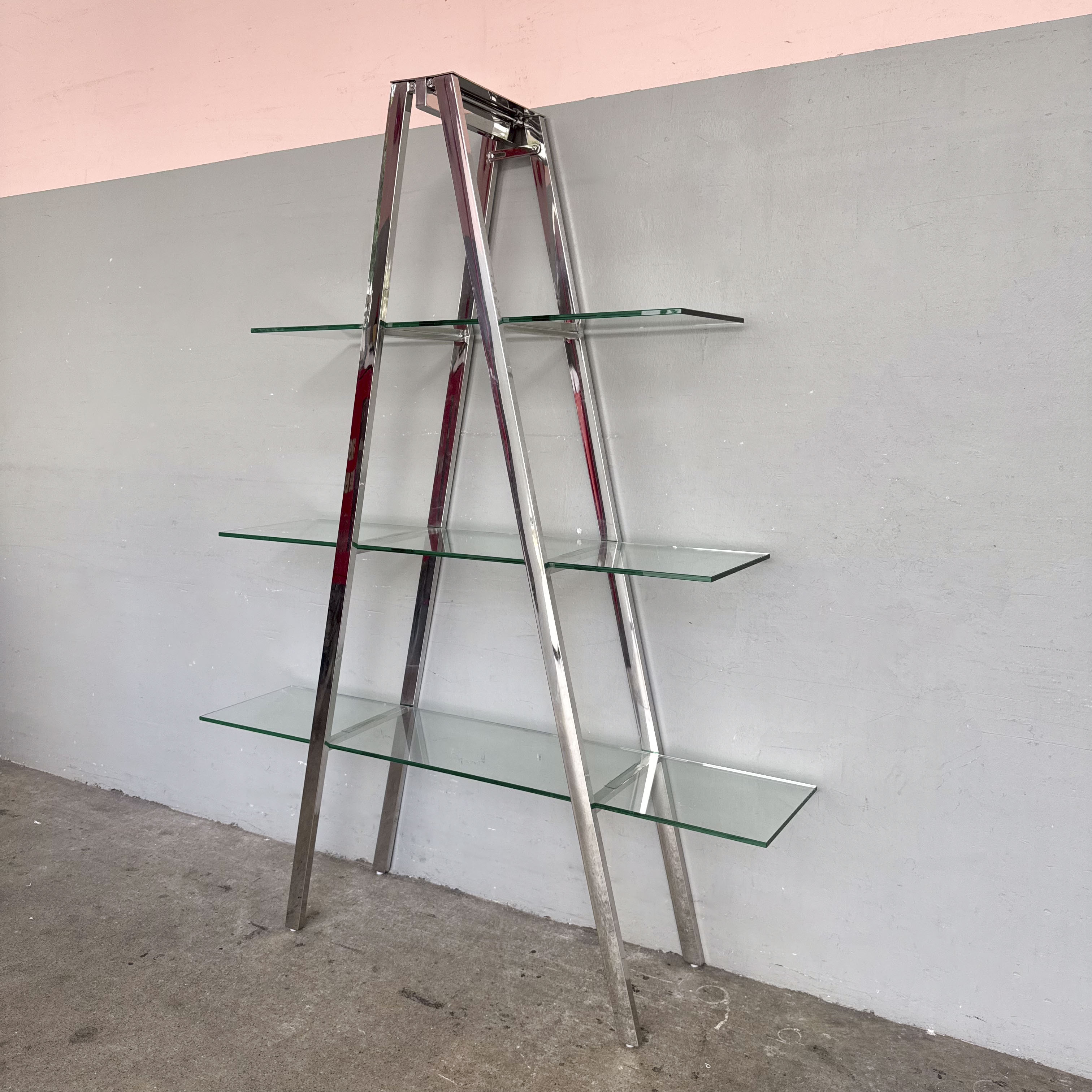 A-Frame Stainless Steel Glass Shelf