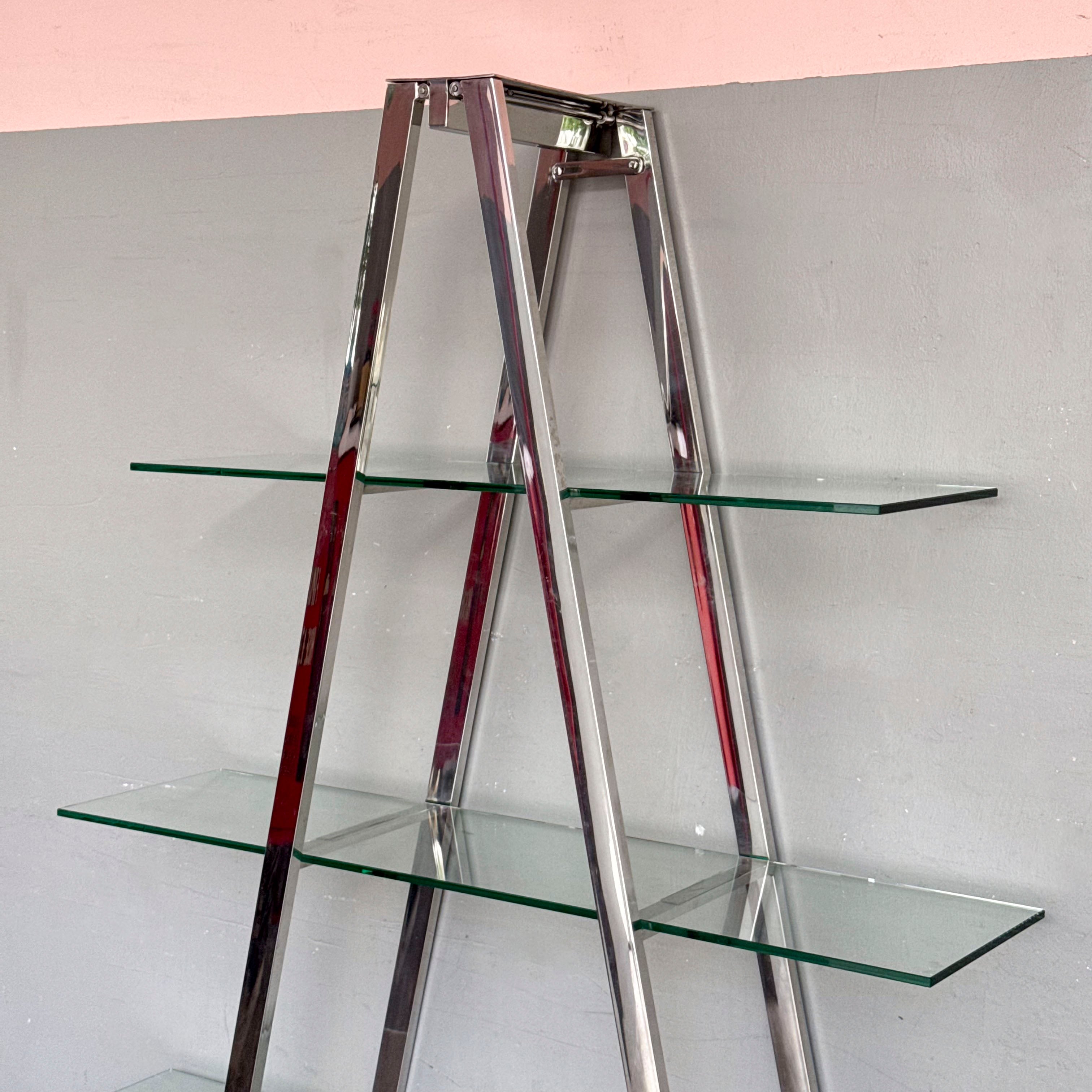 A-Frame Stainless Steel Glass Shelf