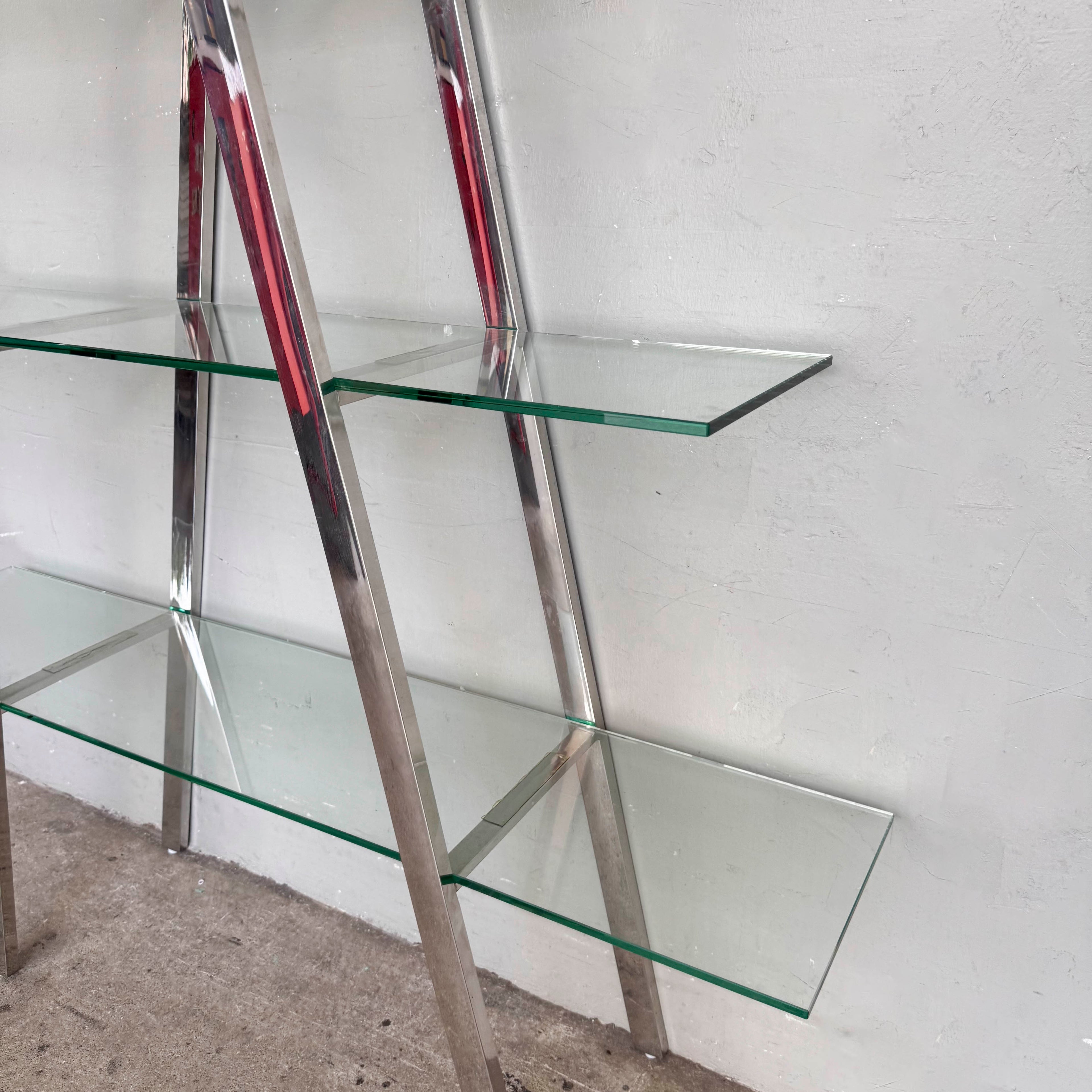 A-Frame Stainless Steel Glass Shelf