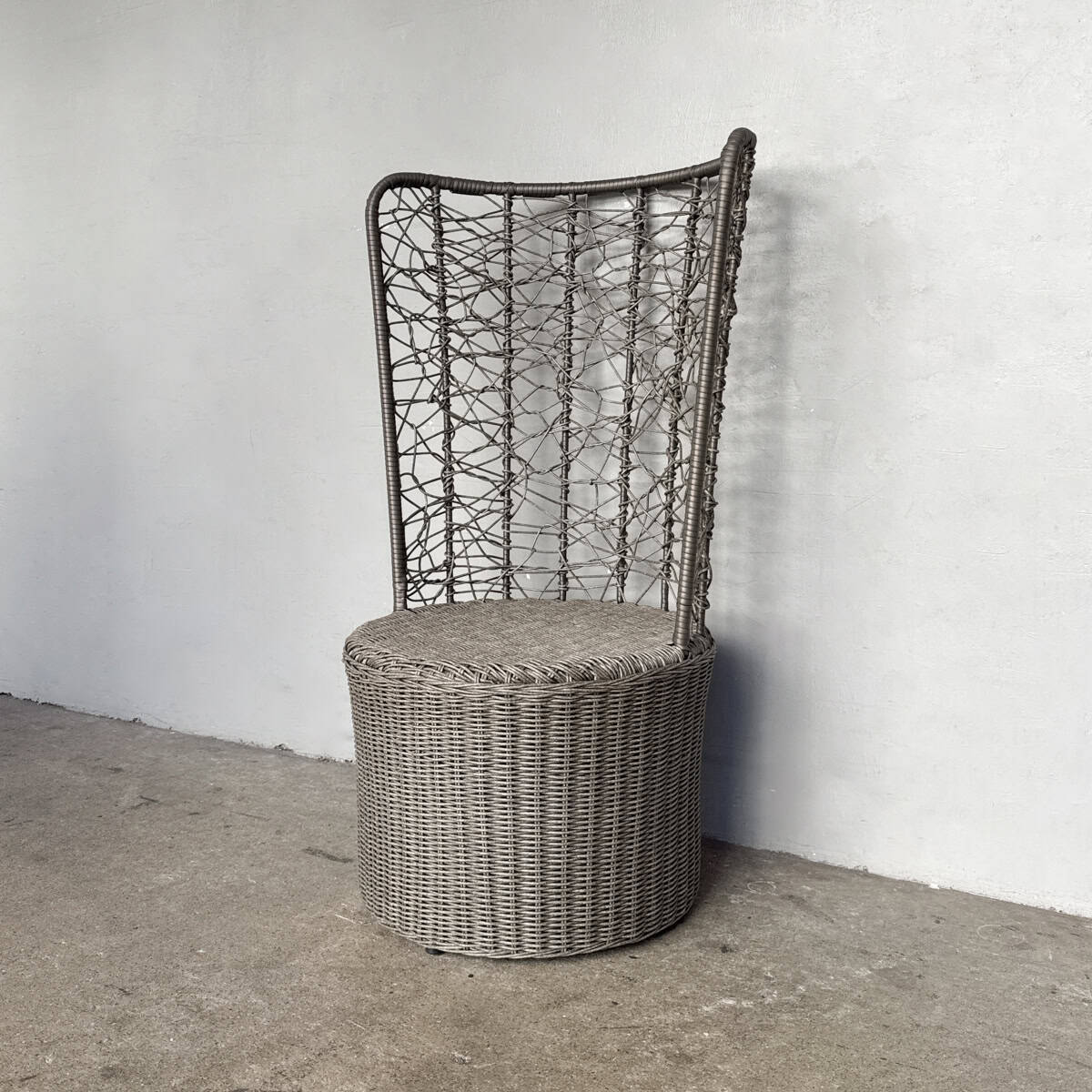 Synthetic Rattan High Back Outdoor Chair