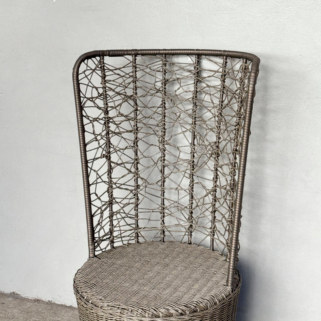 Synthetic Rattan High Back Outdoor Chair