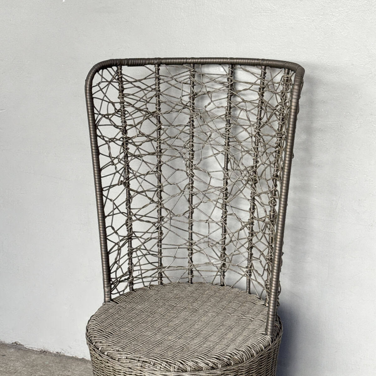 Synthetic Rattan High Back Outdoor Chair