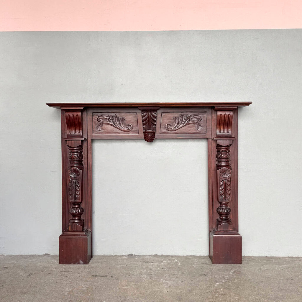 Ornate Wooden Mantel