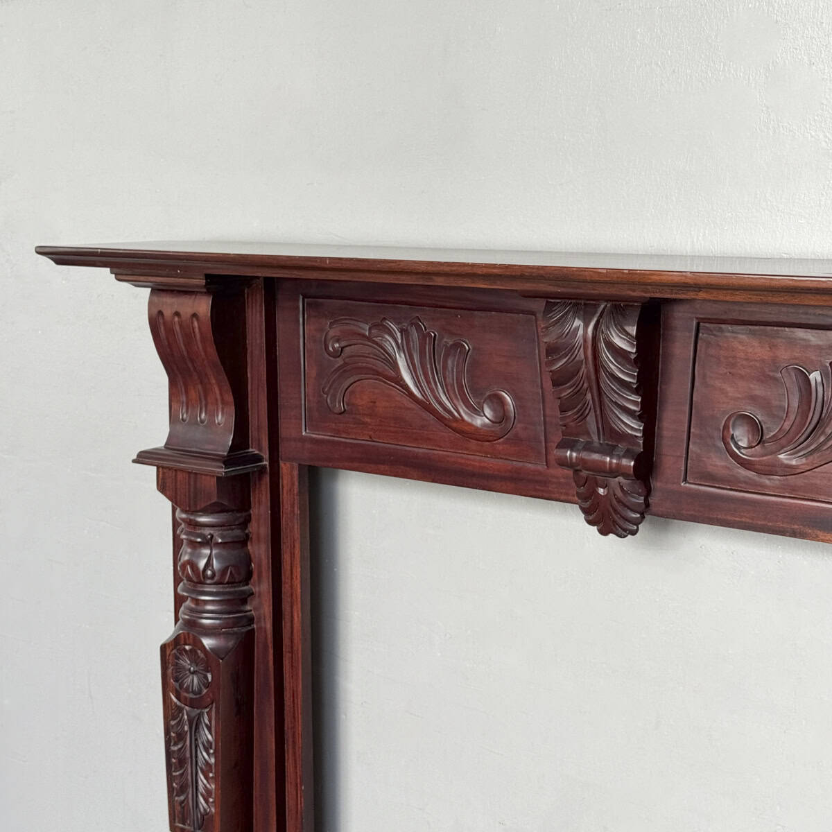 Ornate Wooden Mantel