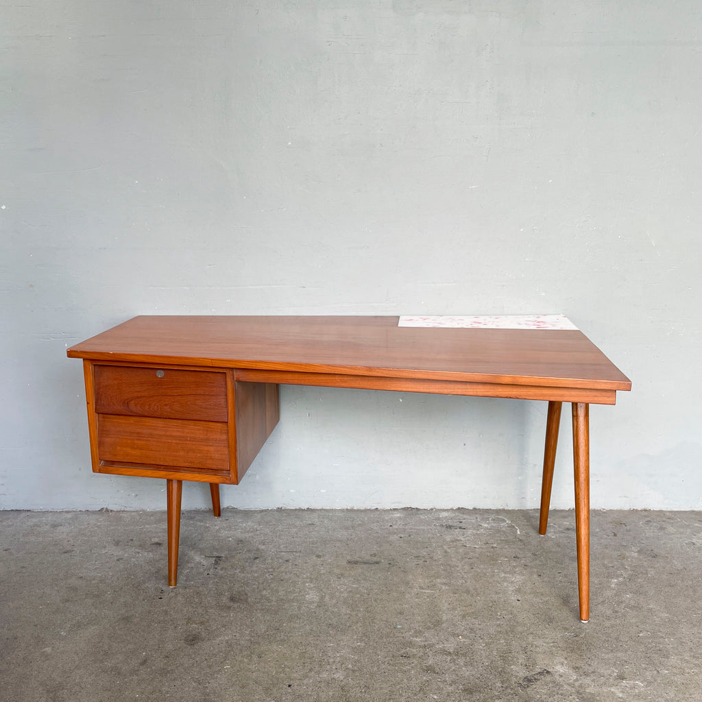 Upcycled Vintage Burmese Teak Writing Desk