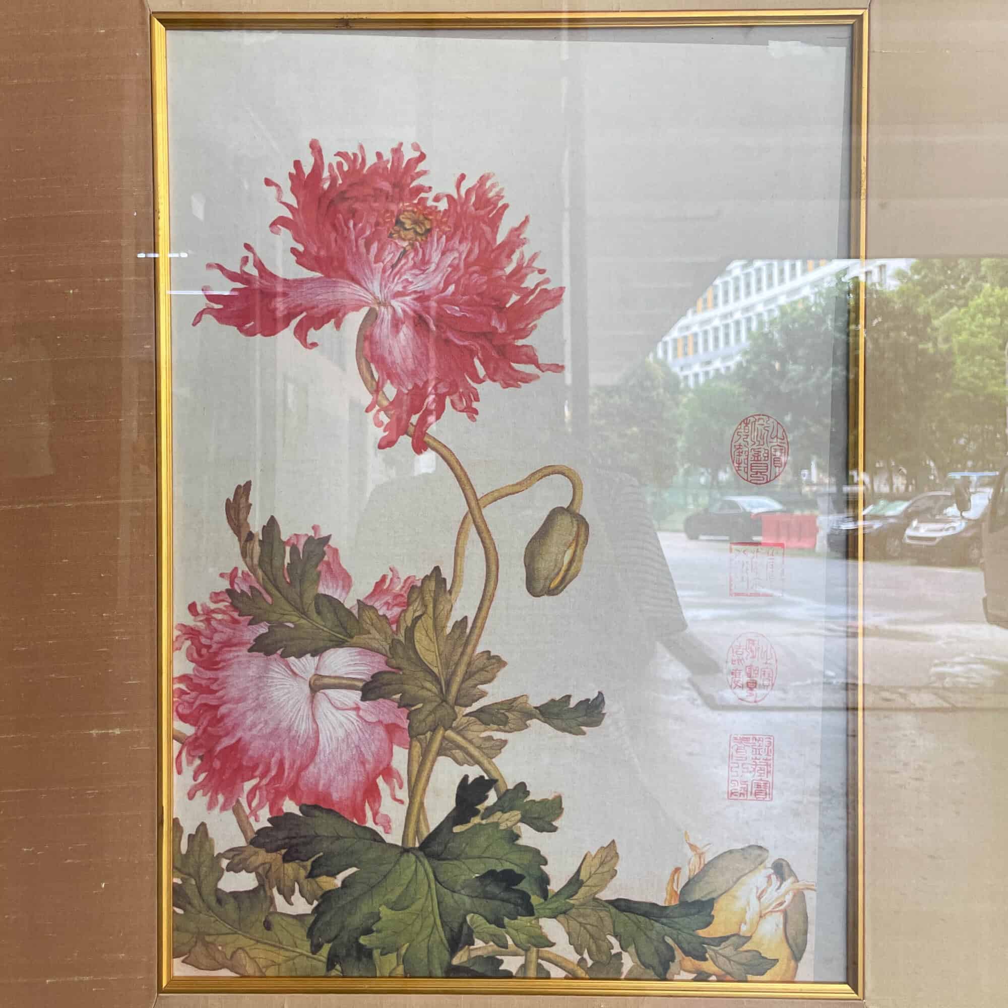 Lang Shining "Flowers & Birds" Print 郎世宁 - 仙萼長春牡丹 (1)