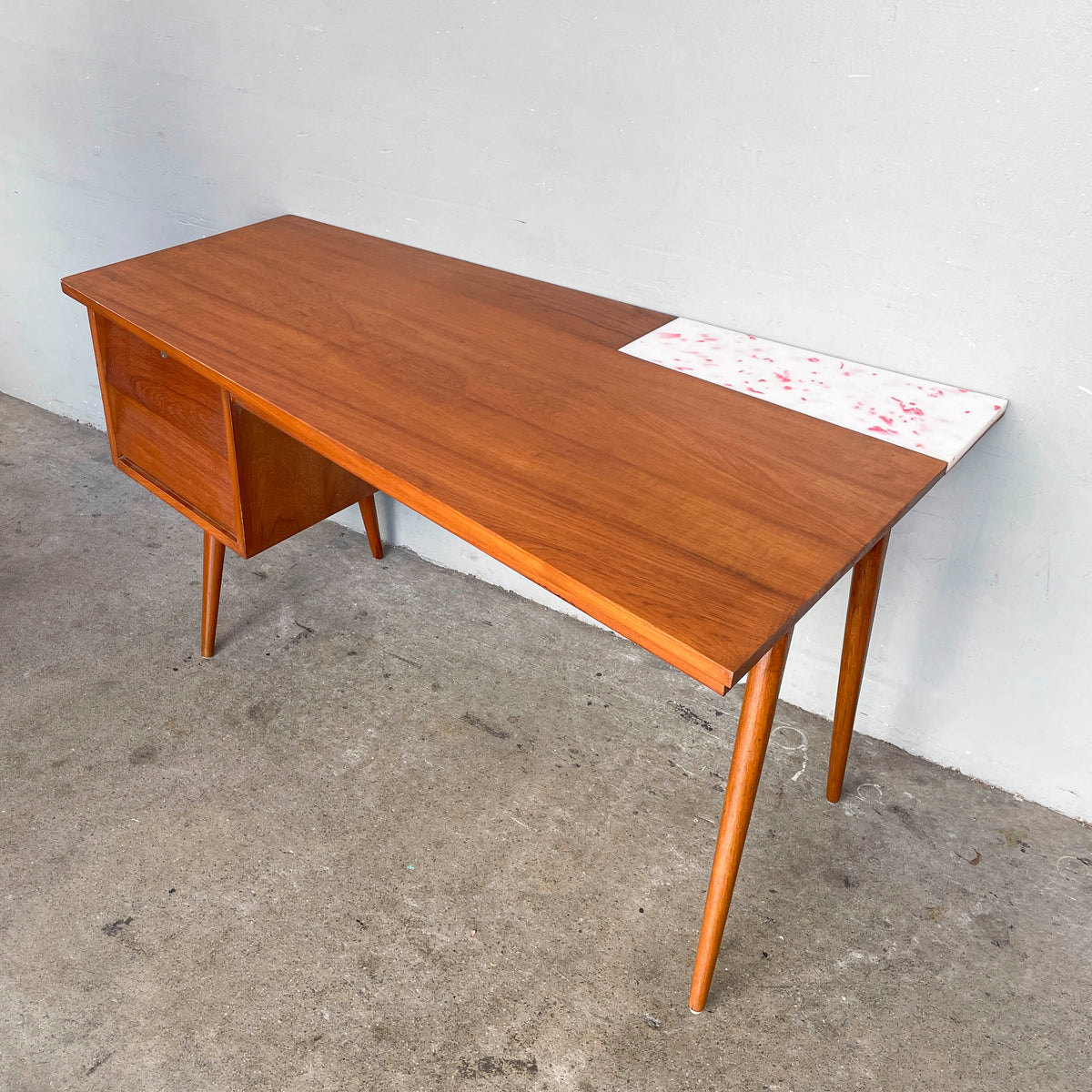 Upcycled Vintage Burmese Teak Writing Desk