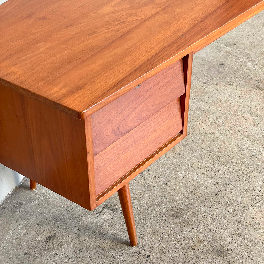 Upcycled Vintage Burmese Teak Writing Desk