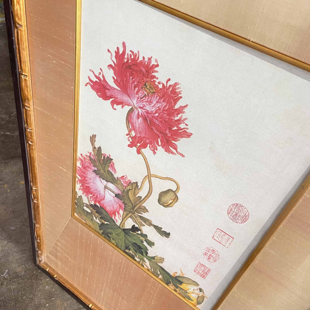 Lang Shining "Flowers & Birds" Print 郎世宁 - 仙萼長春牡丹 (1)