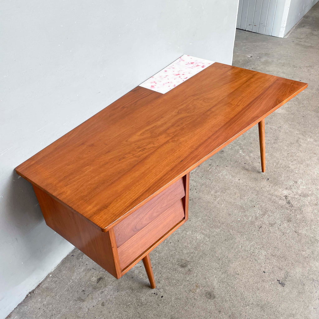Upcycled Vintage Burmese Teak Writing Desk