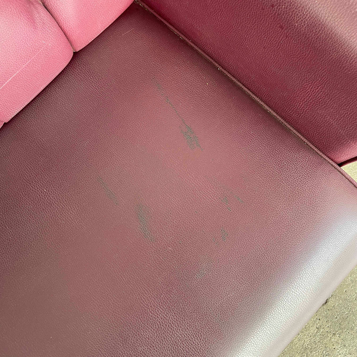 Plum PU Leather Loveseat