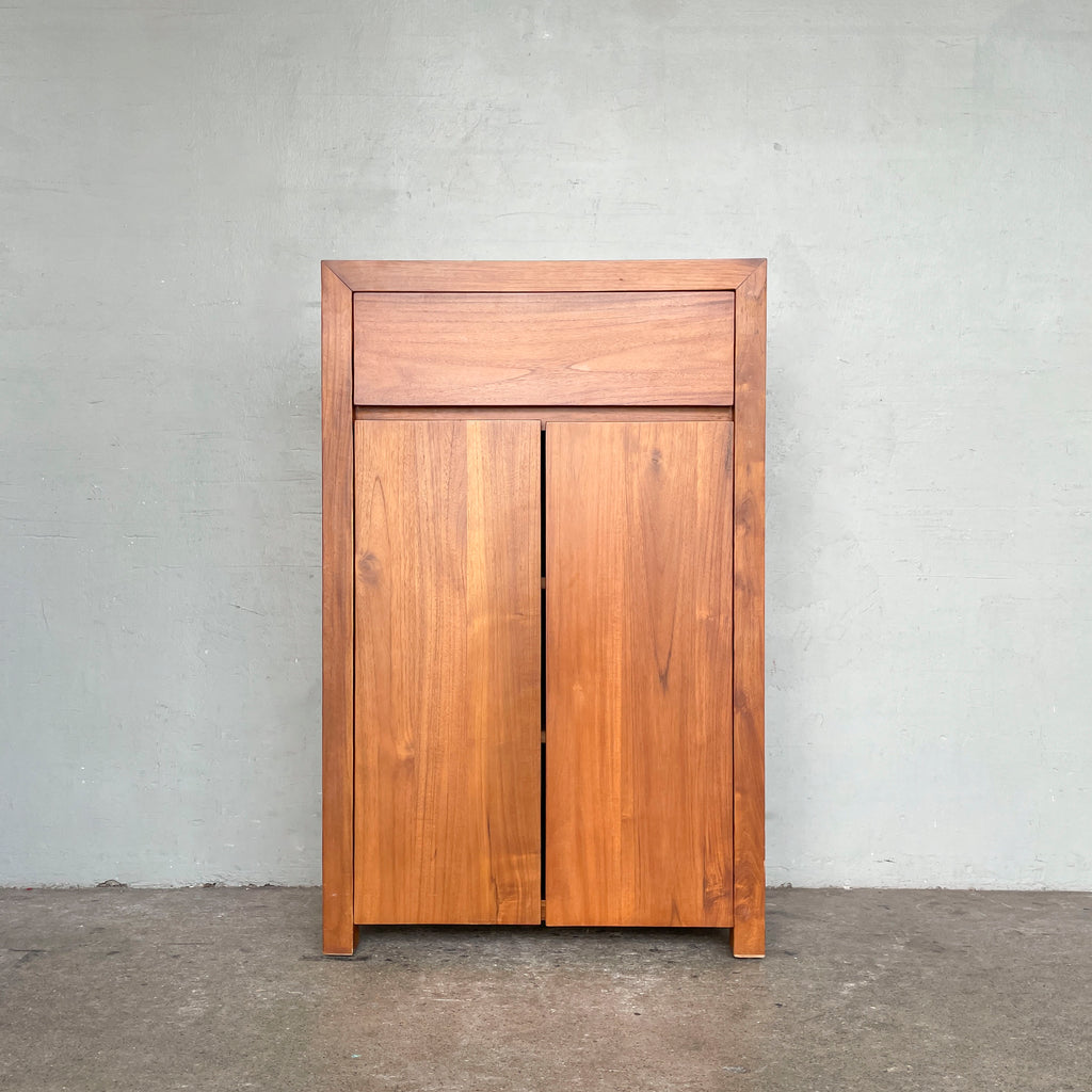 Slim Teak Side Cabinet