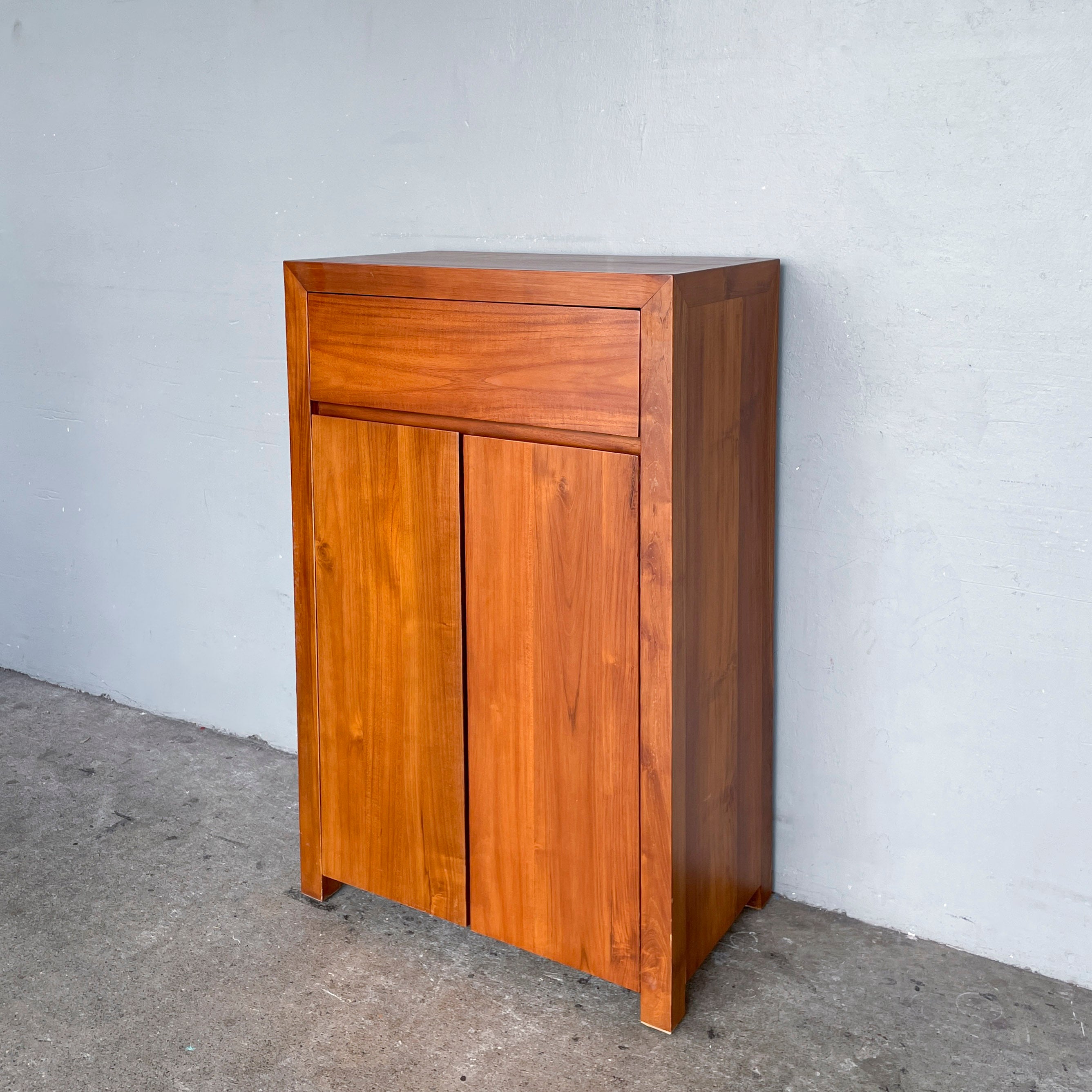 Slim Teak Side Cabinet