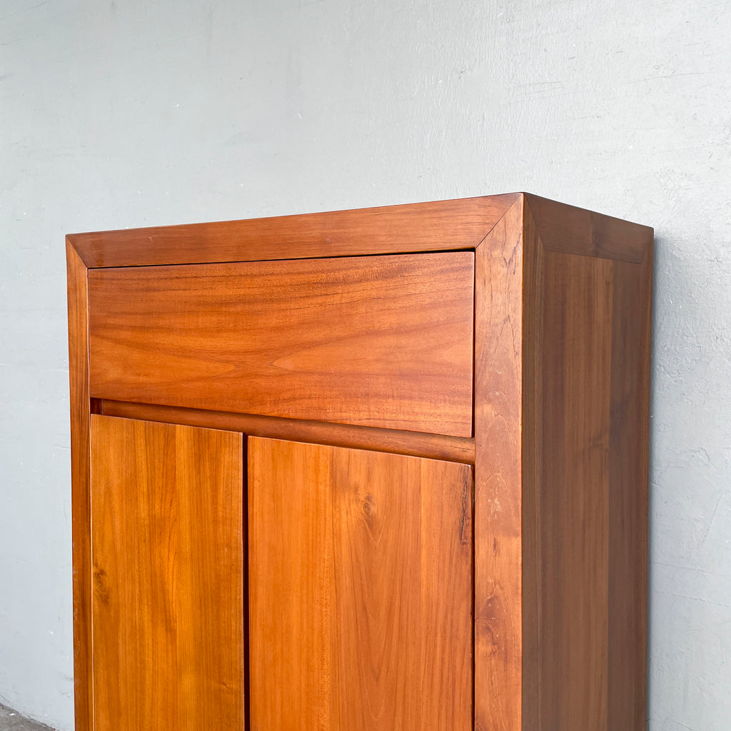Slim Teak Side Cabinet