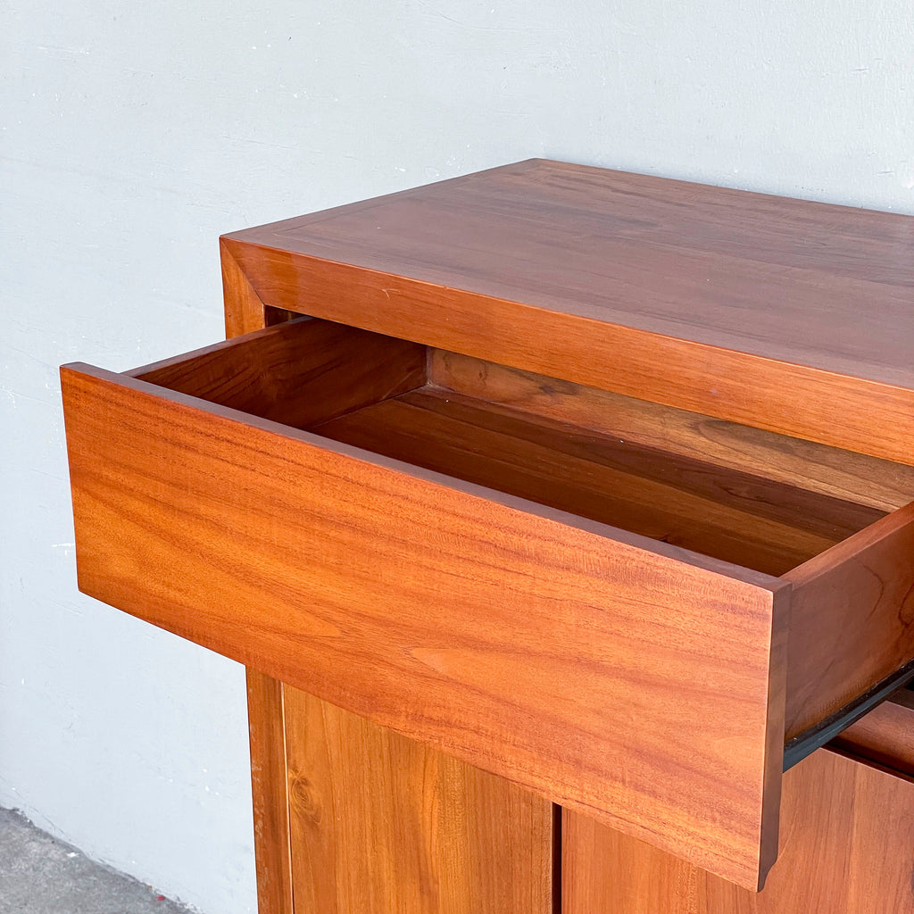 Slim Teak Side Cabinet