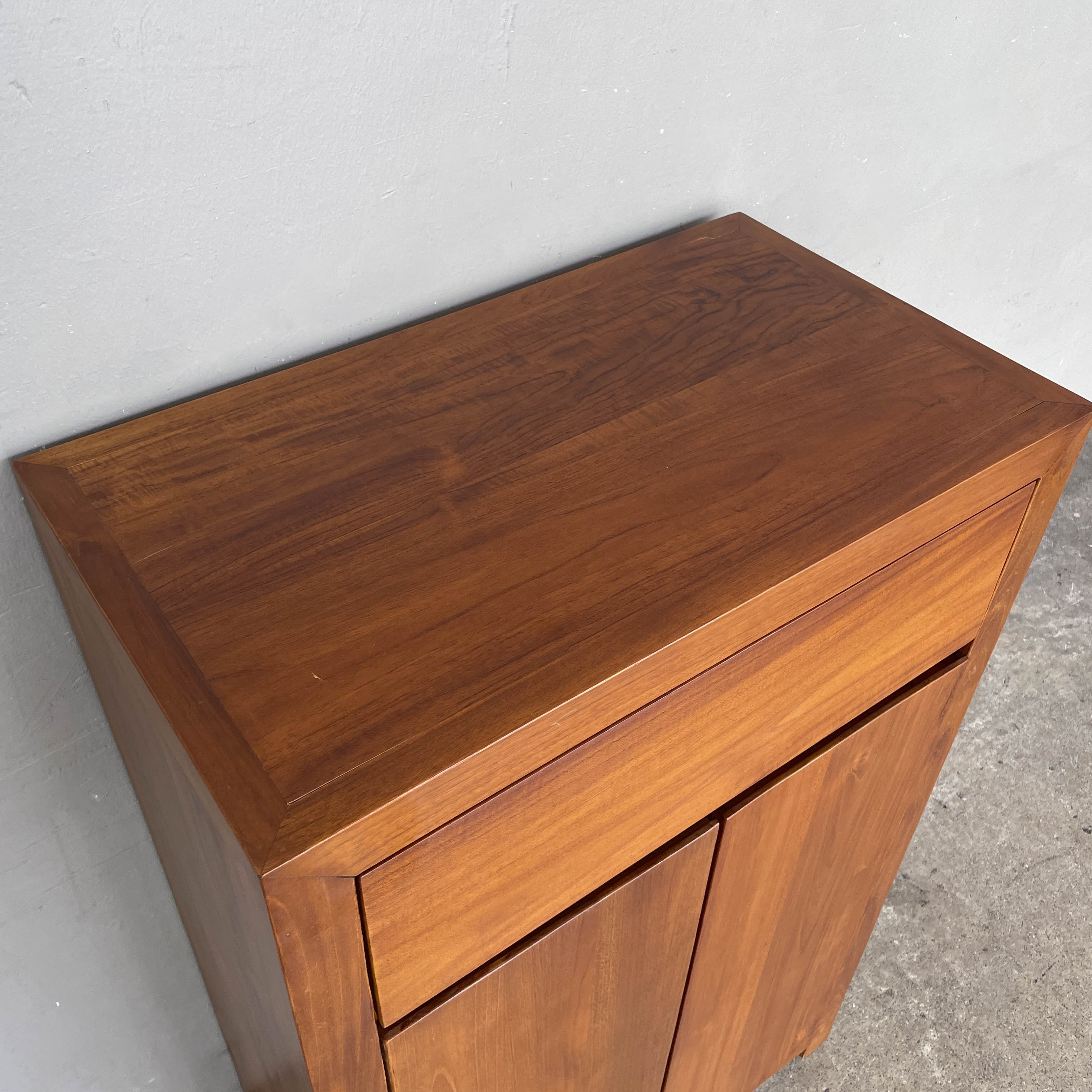 Slim Teak Side Cabinet