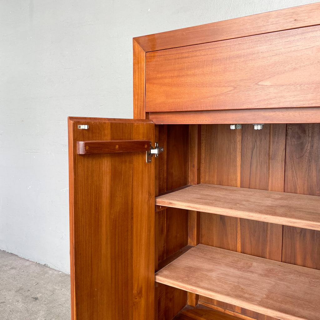 Slim Teak Side Cabinet