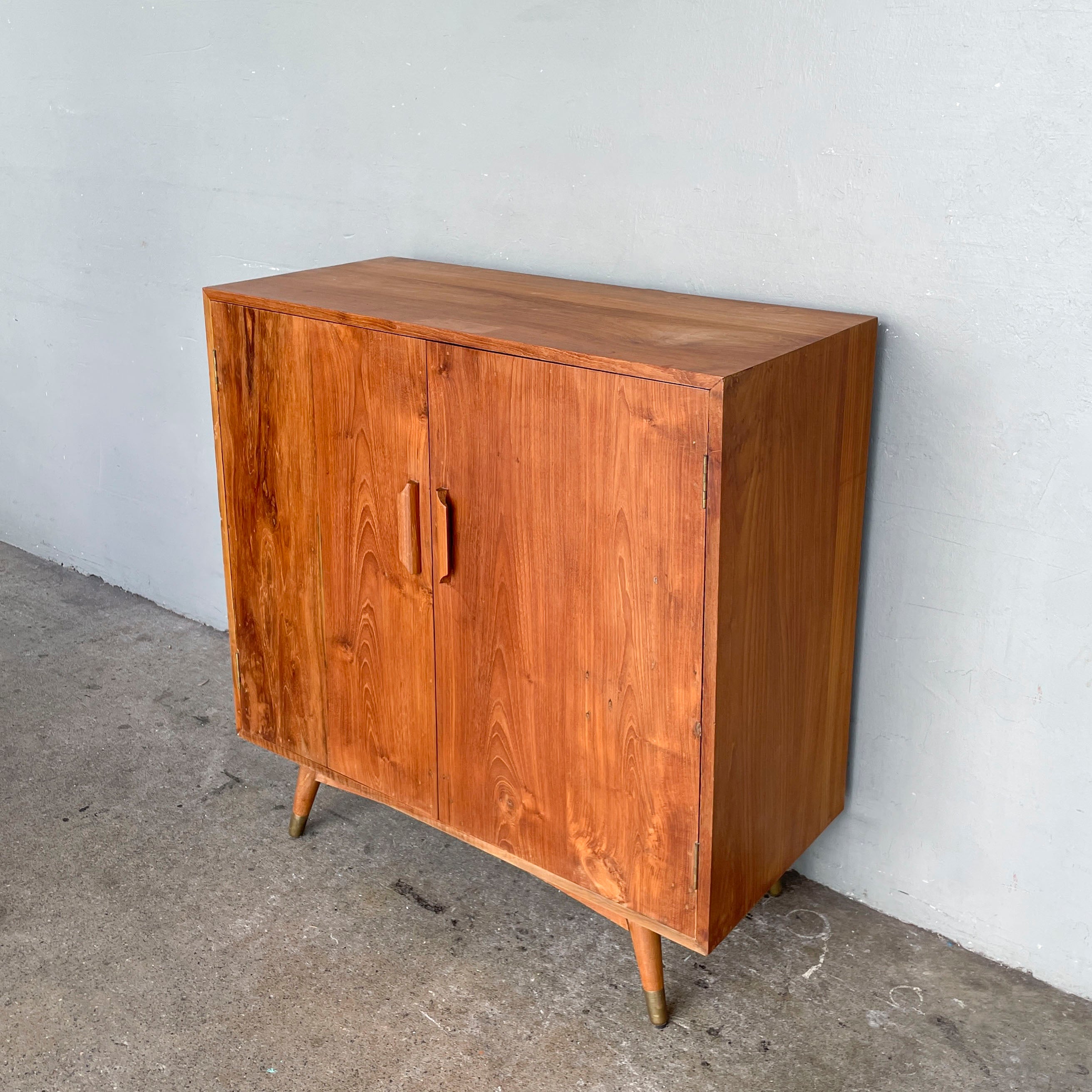 Teak Side Cabinet with Pencil Legs