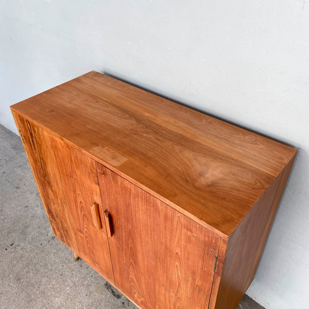 Teak Side Cabinet with Pencil Legs