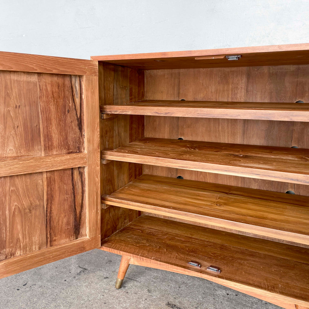 Teak Side Cabinet with Pencil Legs