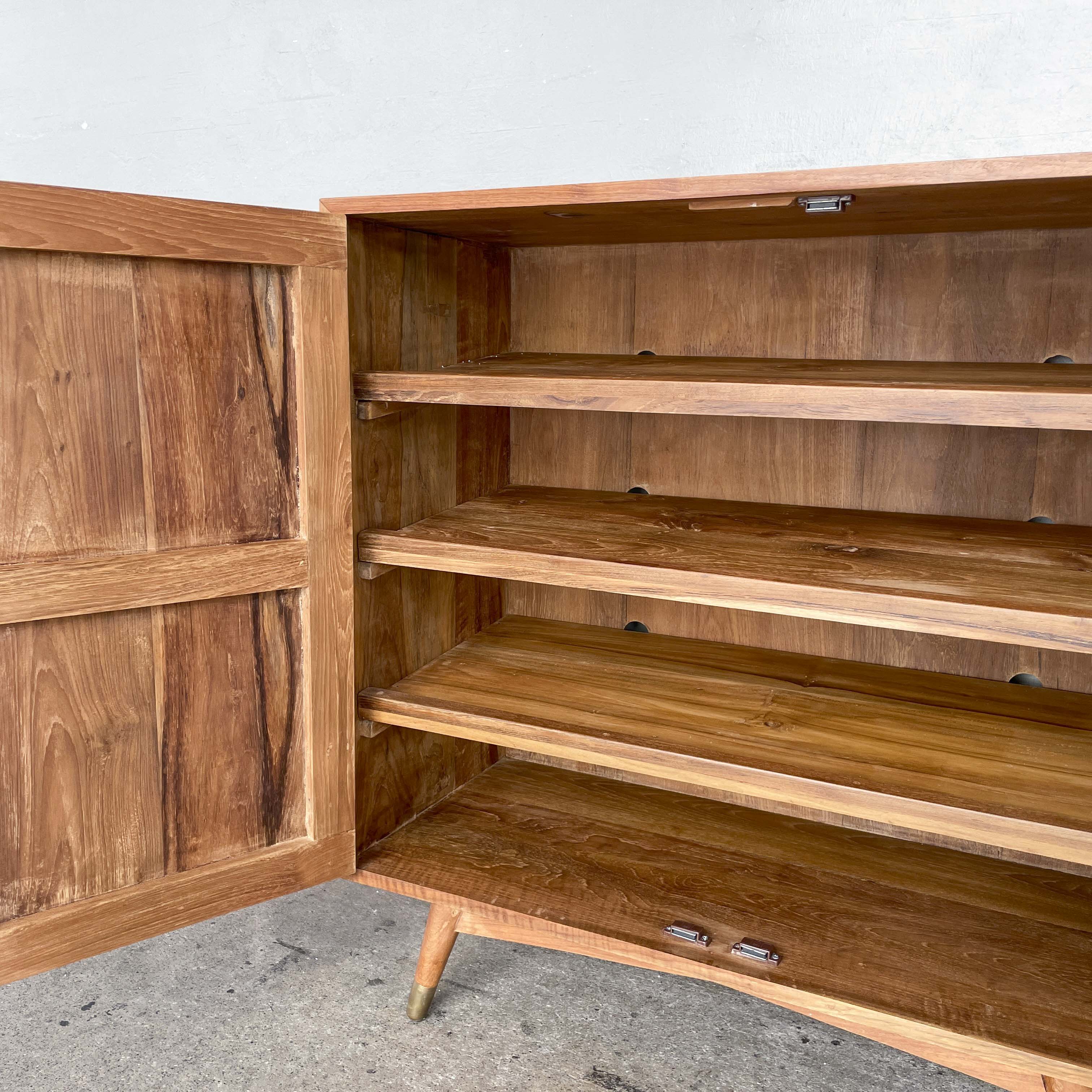 Teak Side Cabinet with Pencil Legs