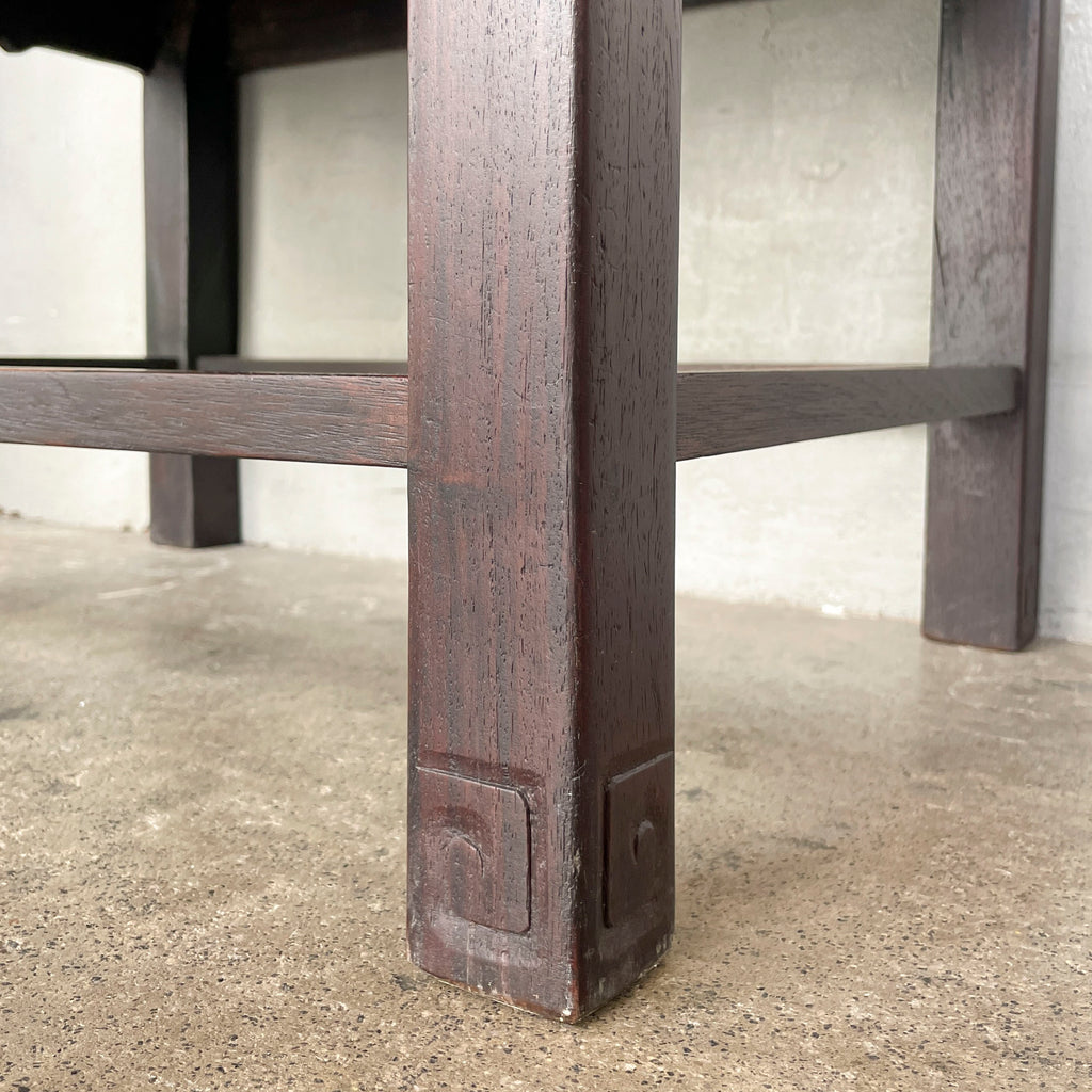 A Pair of Chinese Carved Blackwood Chair
