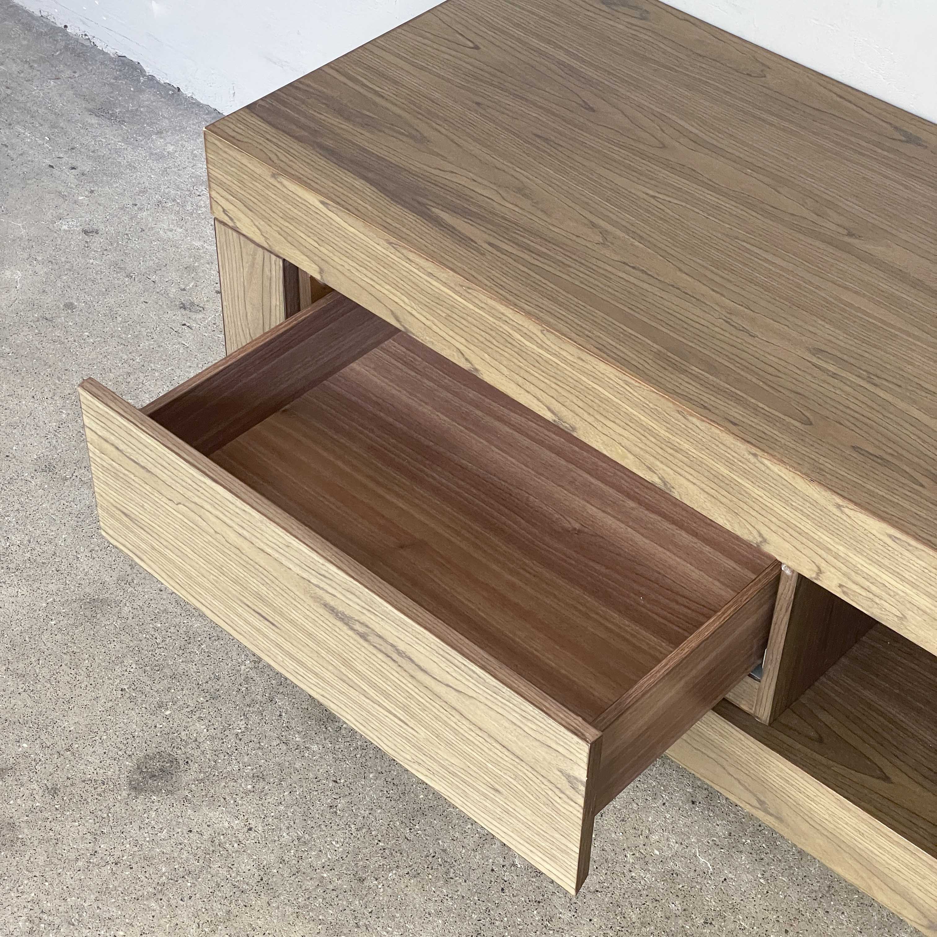 Low and Long Console with Open Compartment