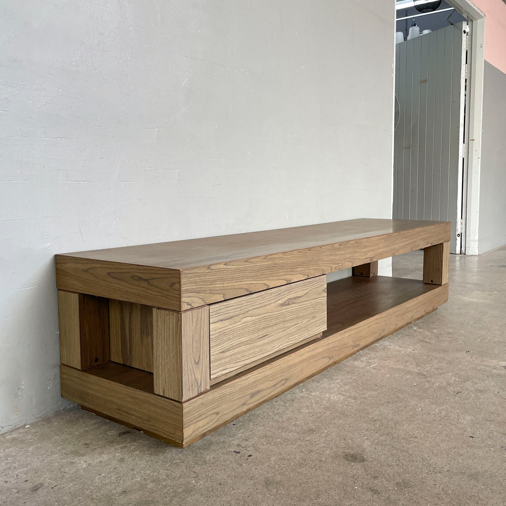 Low and Long Console with Open Compartment