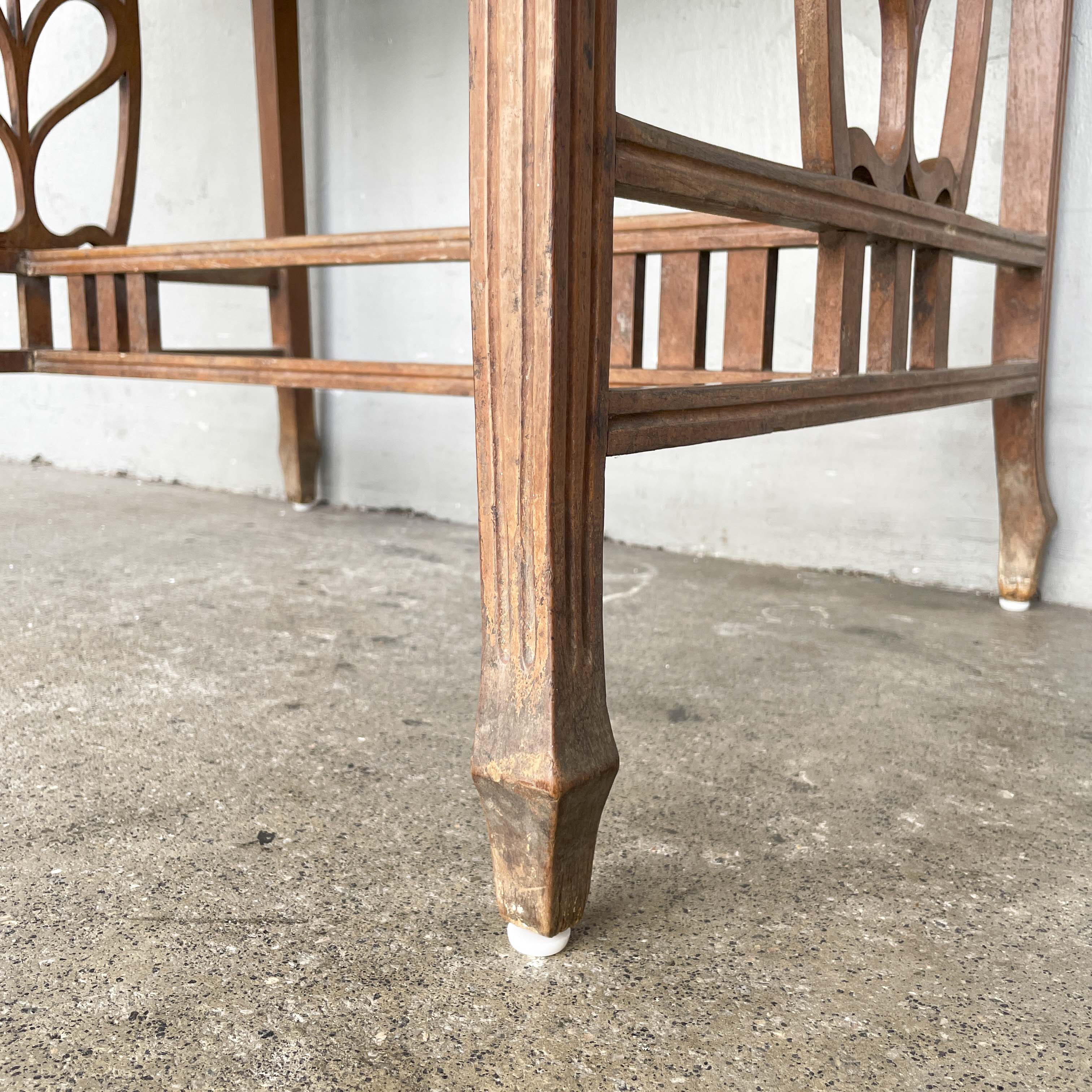 Vintage Marble Table with "Floral" Details