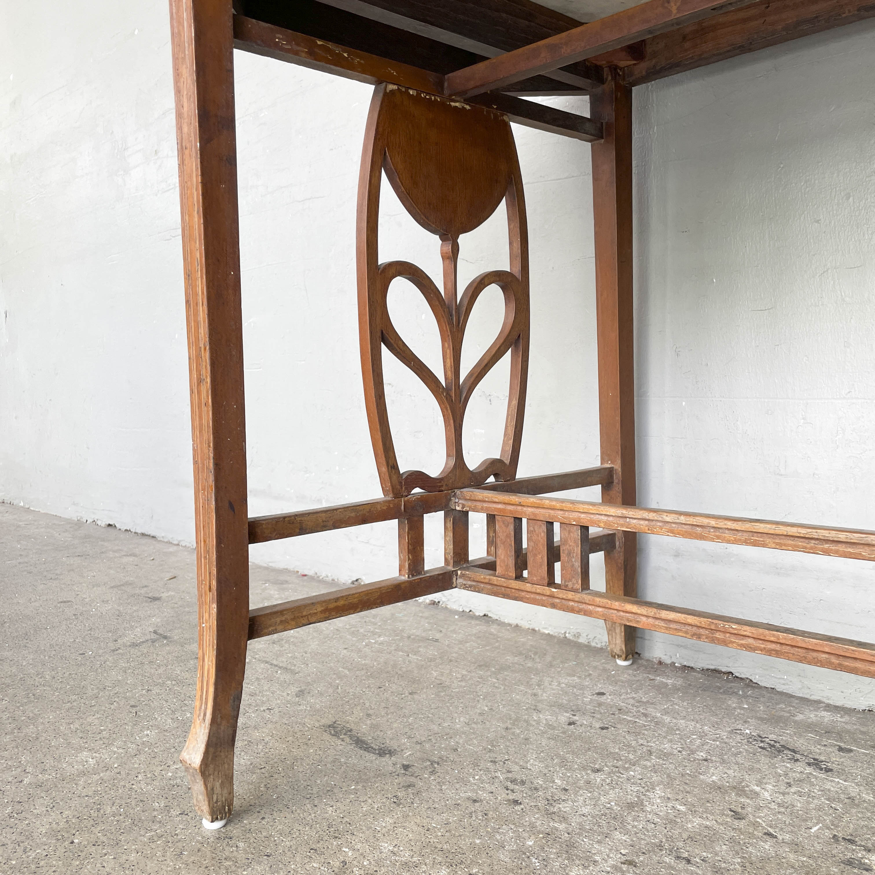 Vintage Marble Table with "Floral" Details