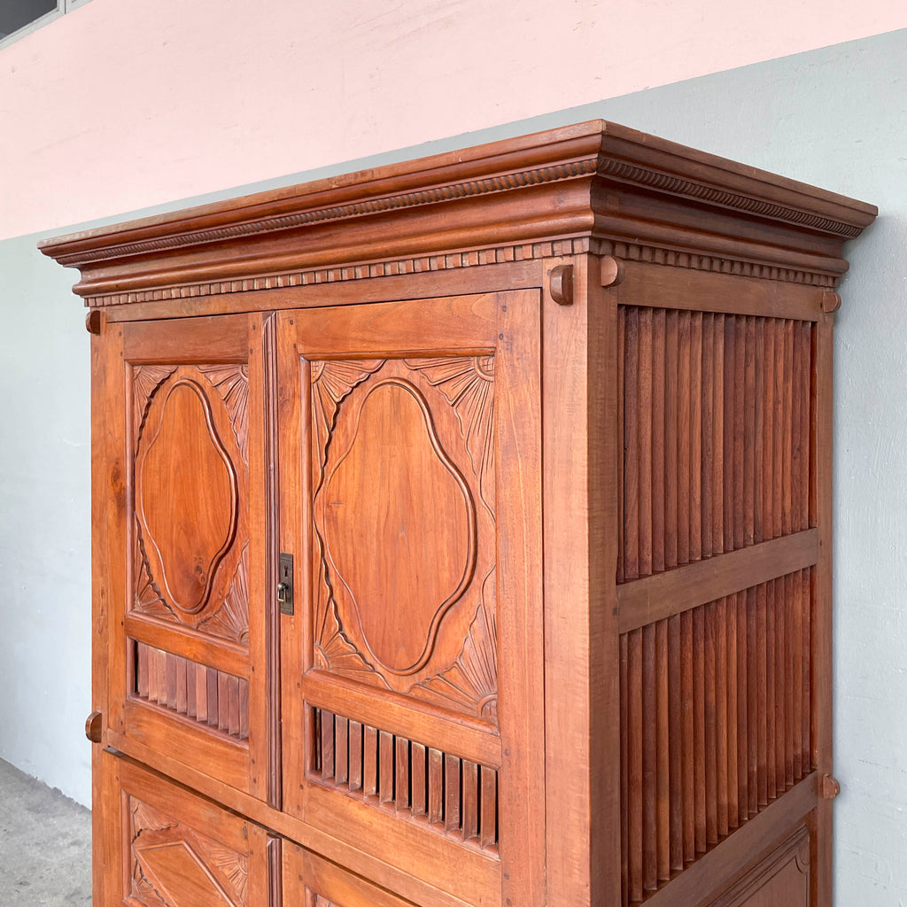 Ornate Teak Storage Cabinet
