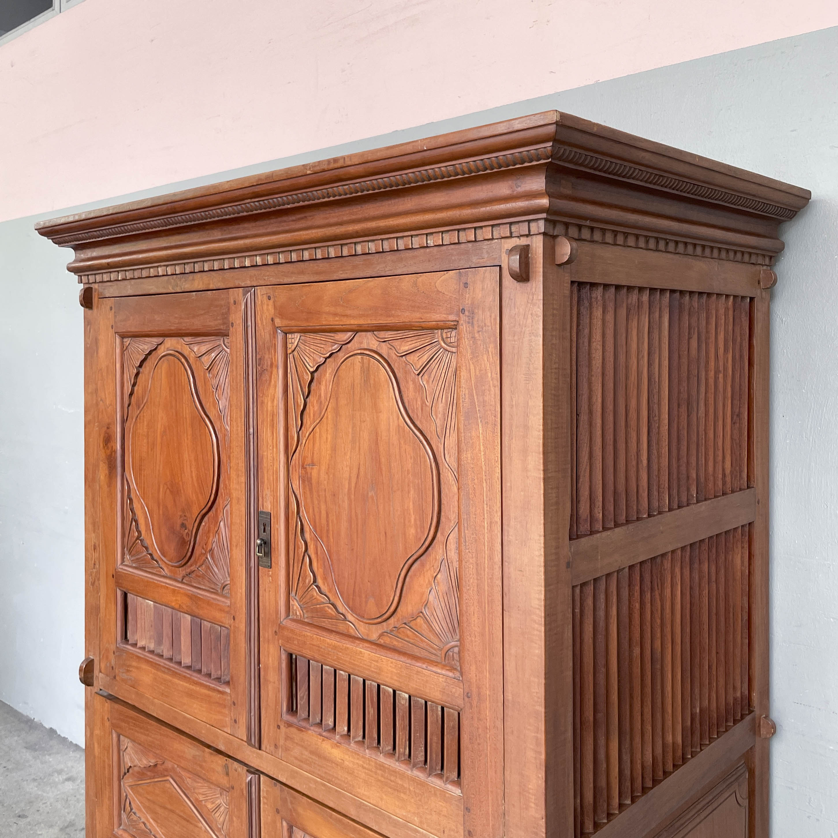 Ornate Teak Storage Cabinet