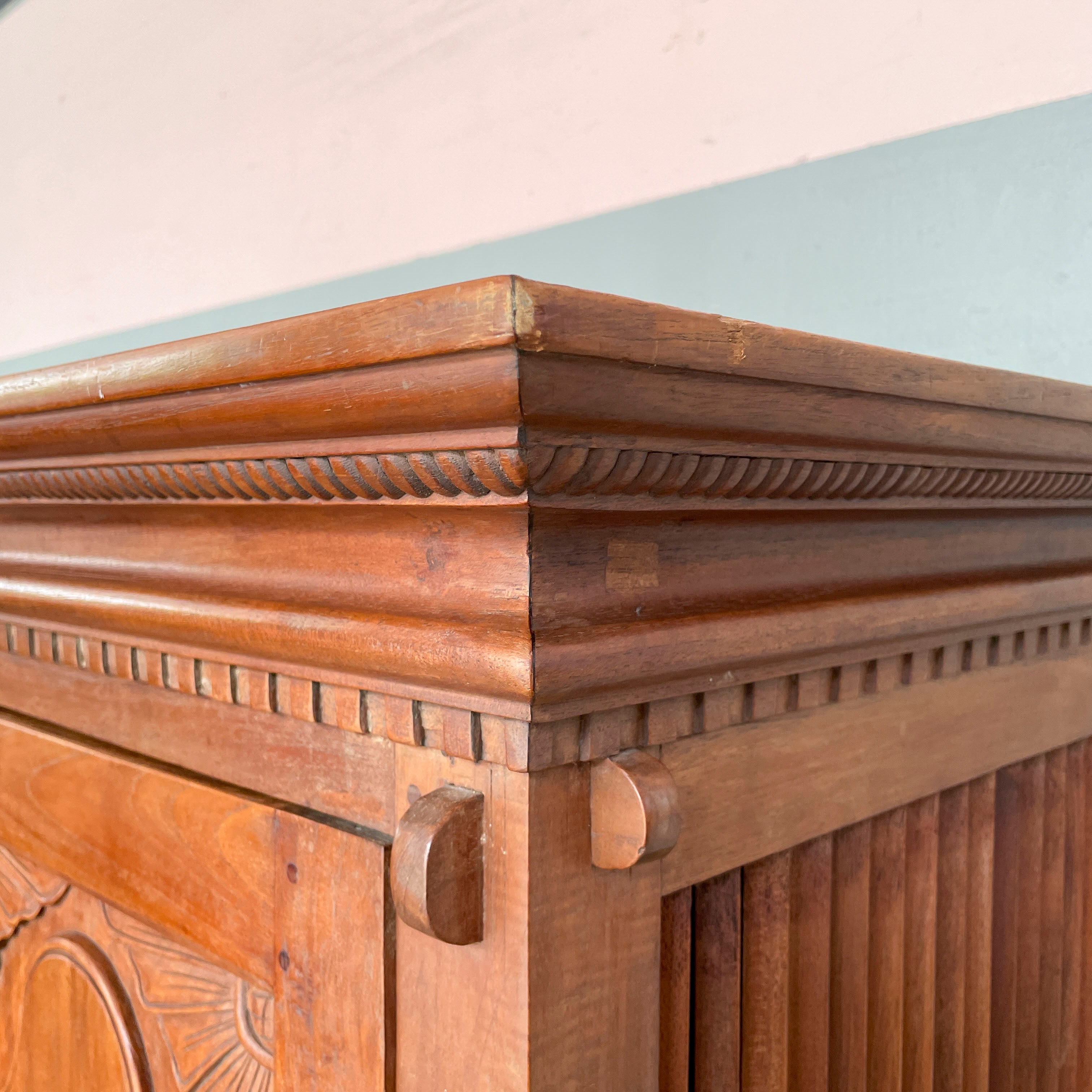 Ornate Teak Storage Cabinet