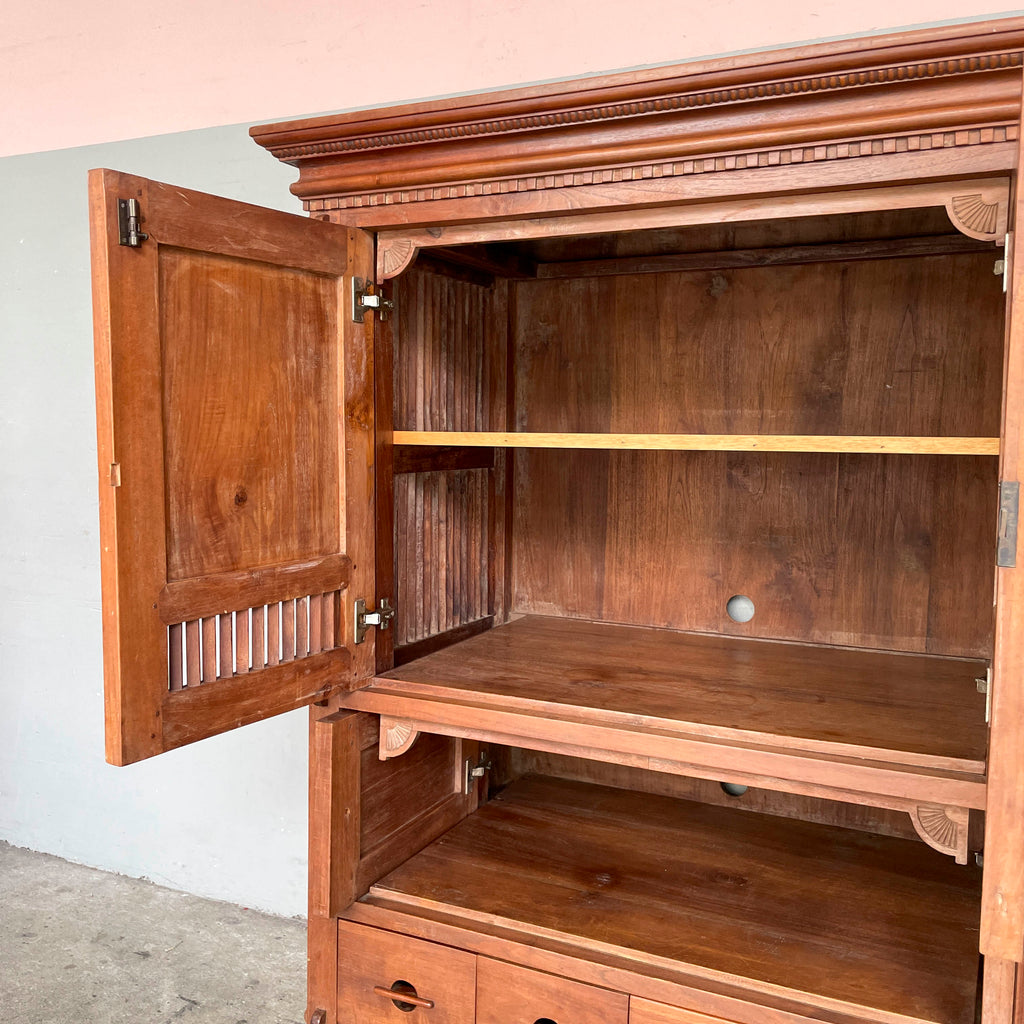 Ornate Teak Storage Cabinet