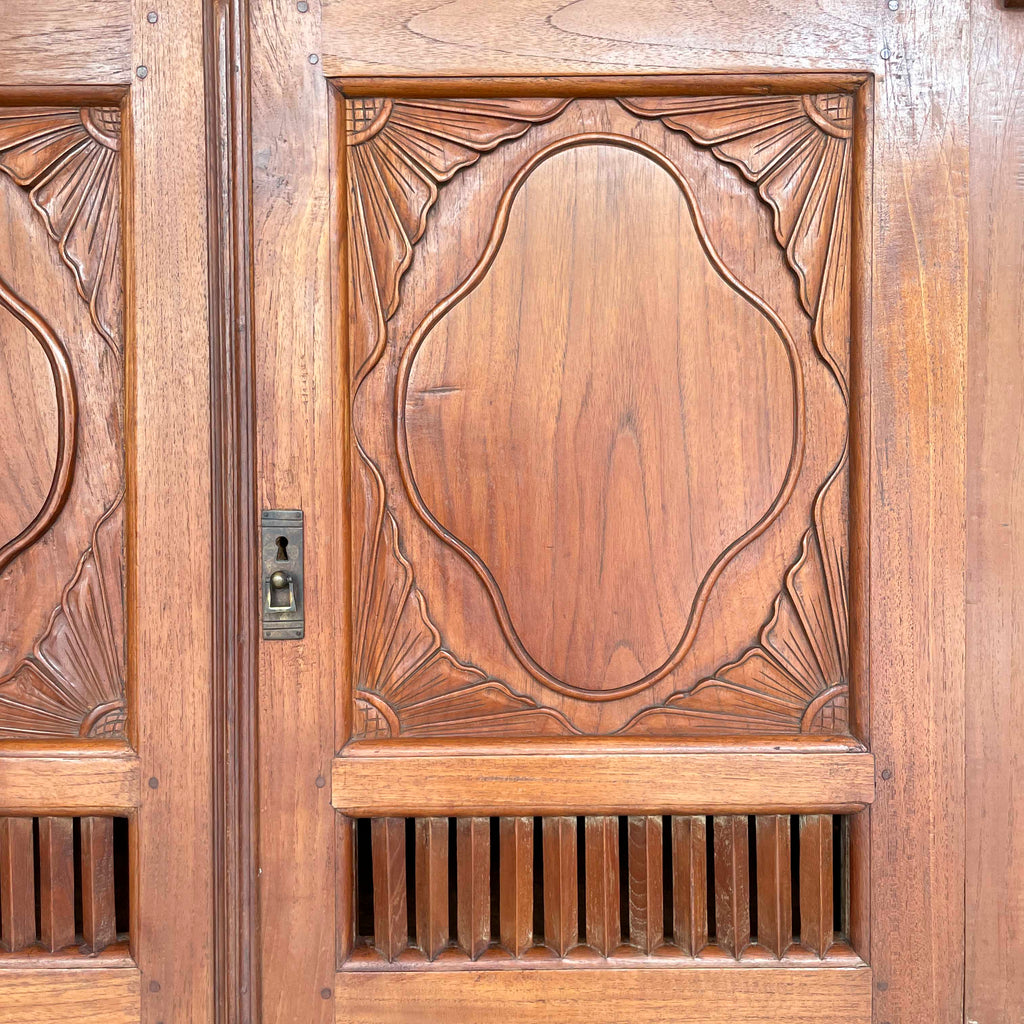 Ornate Teak Storage Cabinet