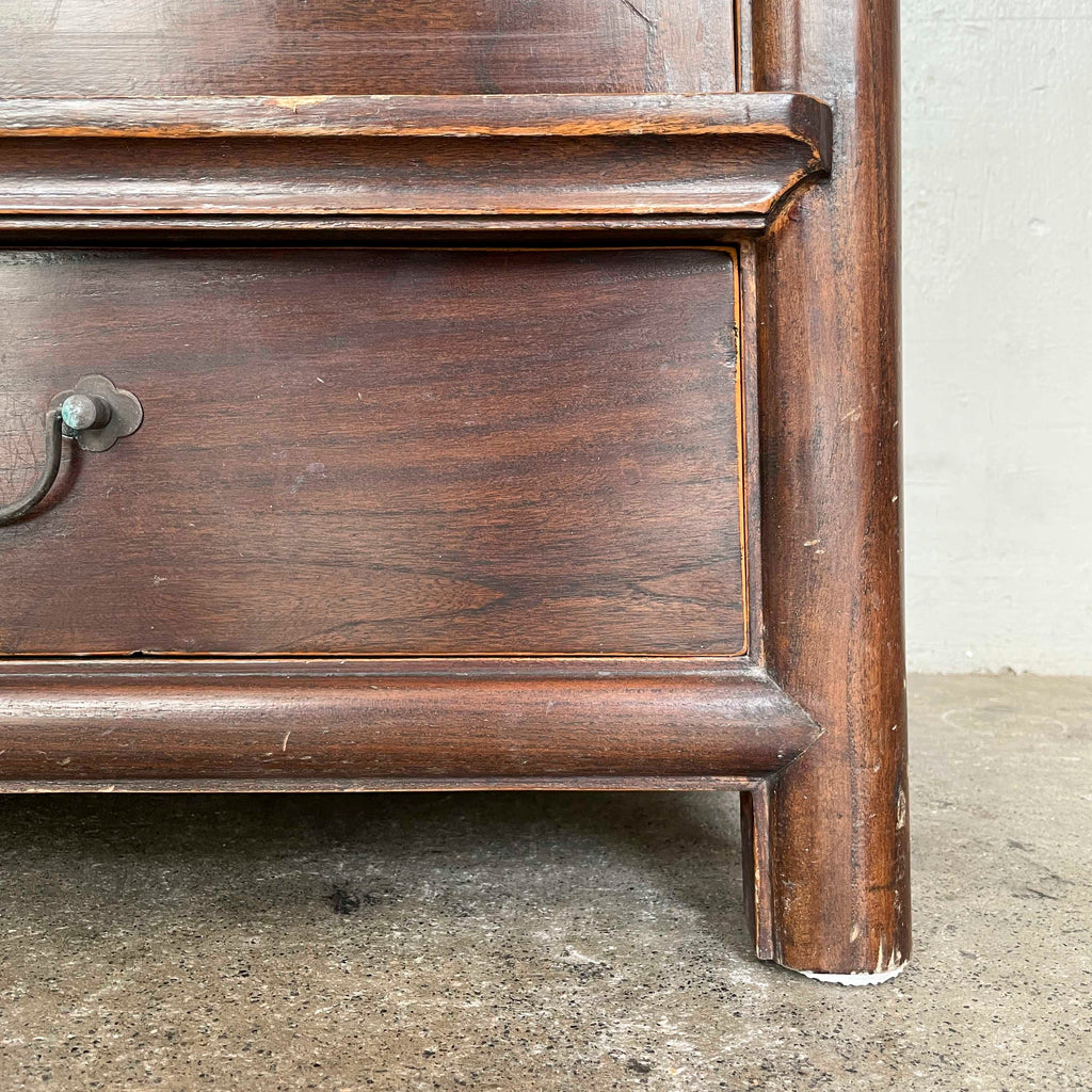 Elm Cabinet with Brass Medallion