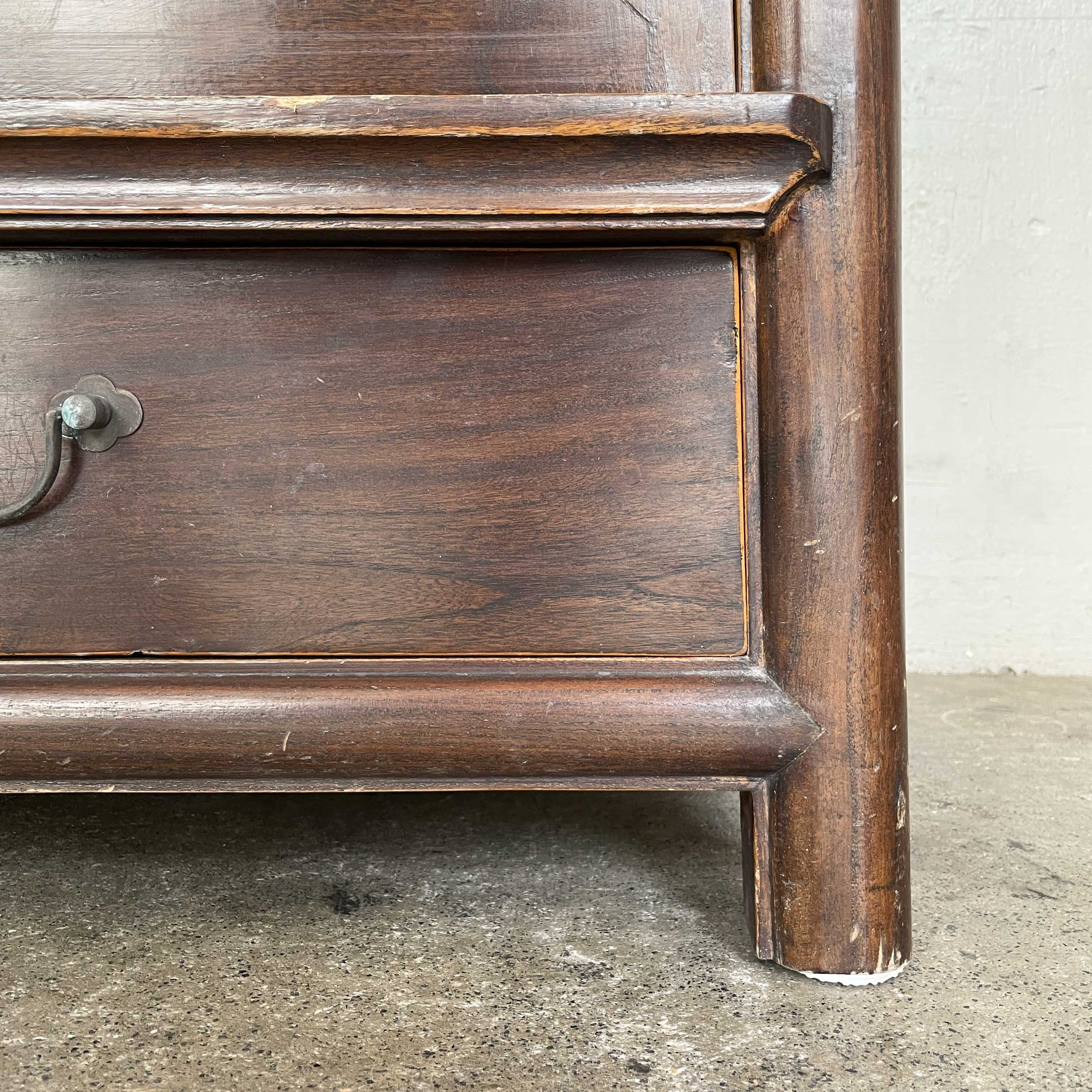 Elm Cabinet with Brass Medallion