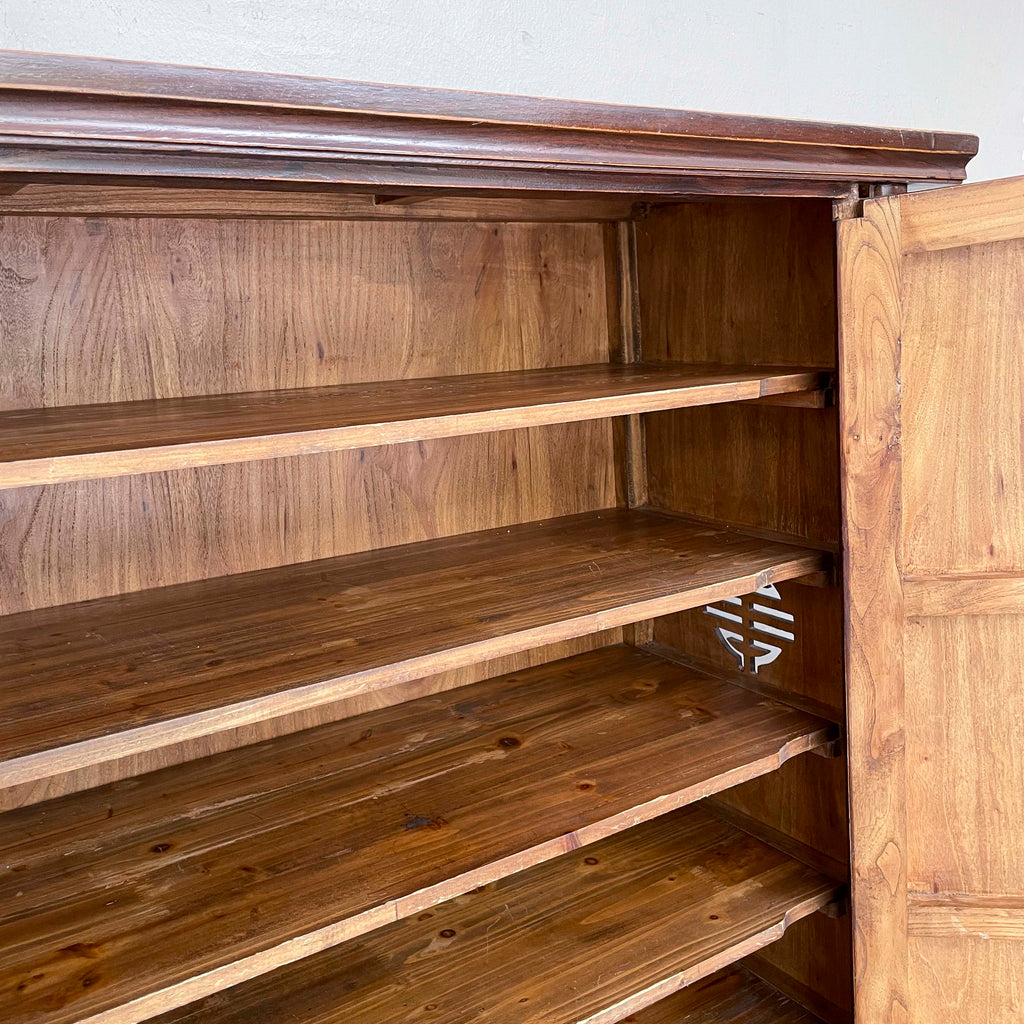 Elm Cabinet with Brass Medallion
