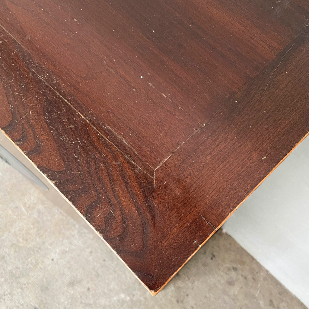 Elm Cabinet with Brass Medallion