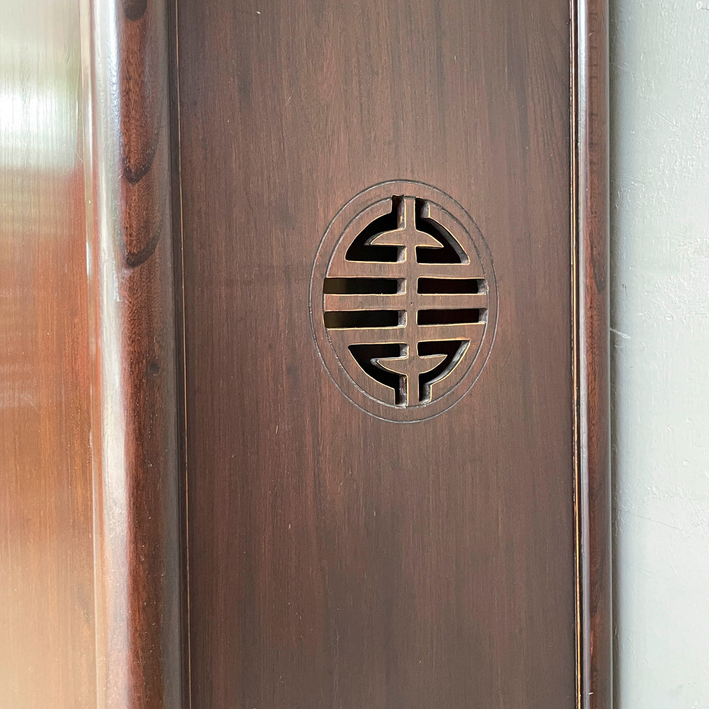 Elm Cabinet with Brass Medallion