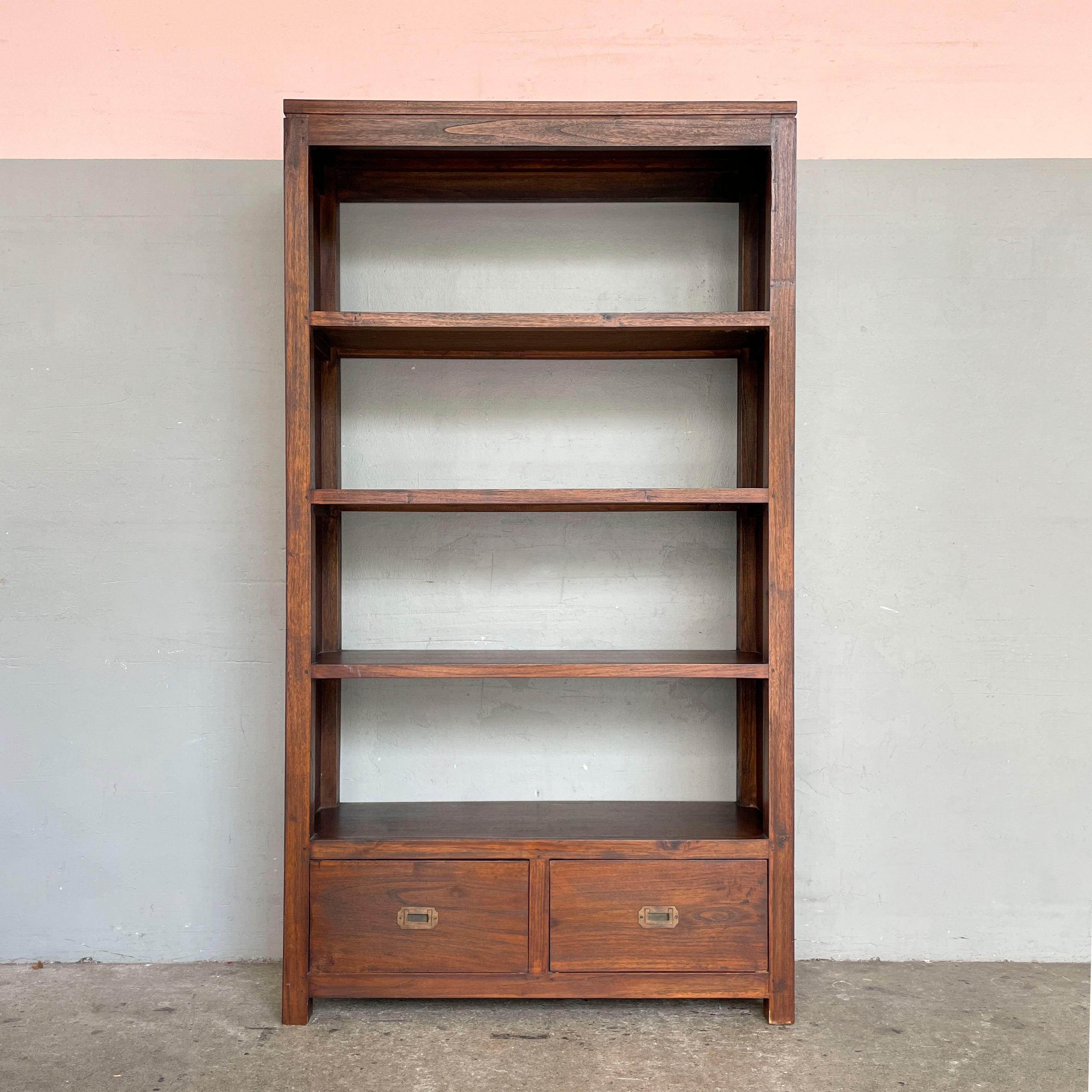 4-Tier Open Shelf with 2 Drawers